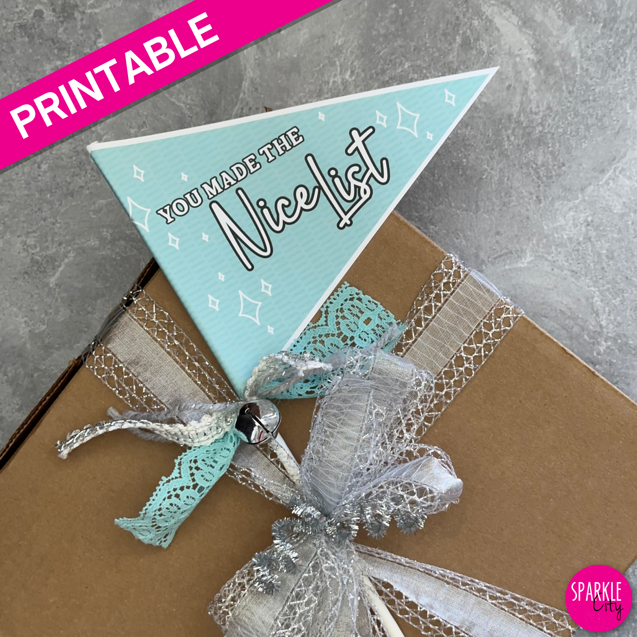 Winter Wishes Printables - Pennants - Nice List