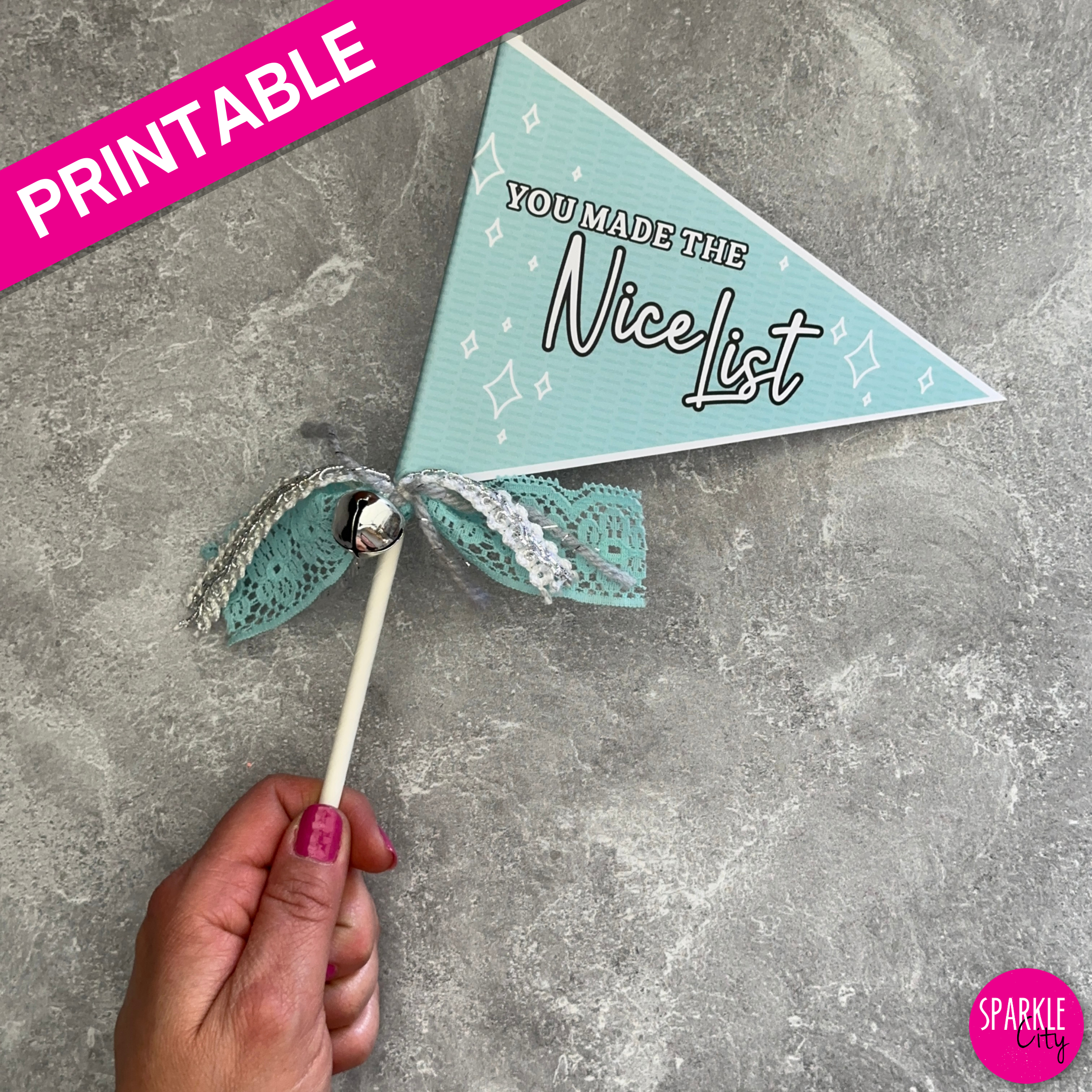 Winter Wishes Printables - Pennants - Nice List