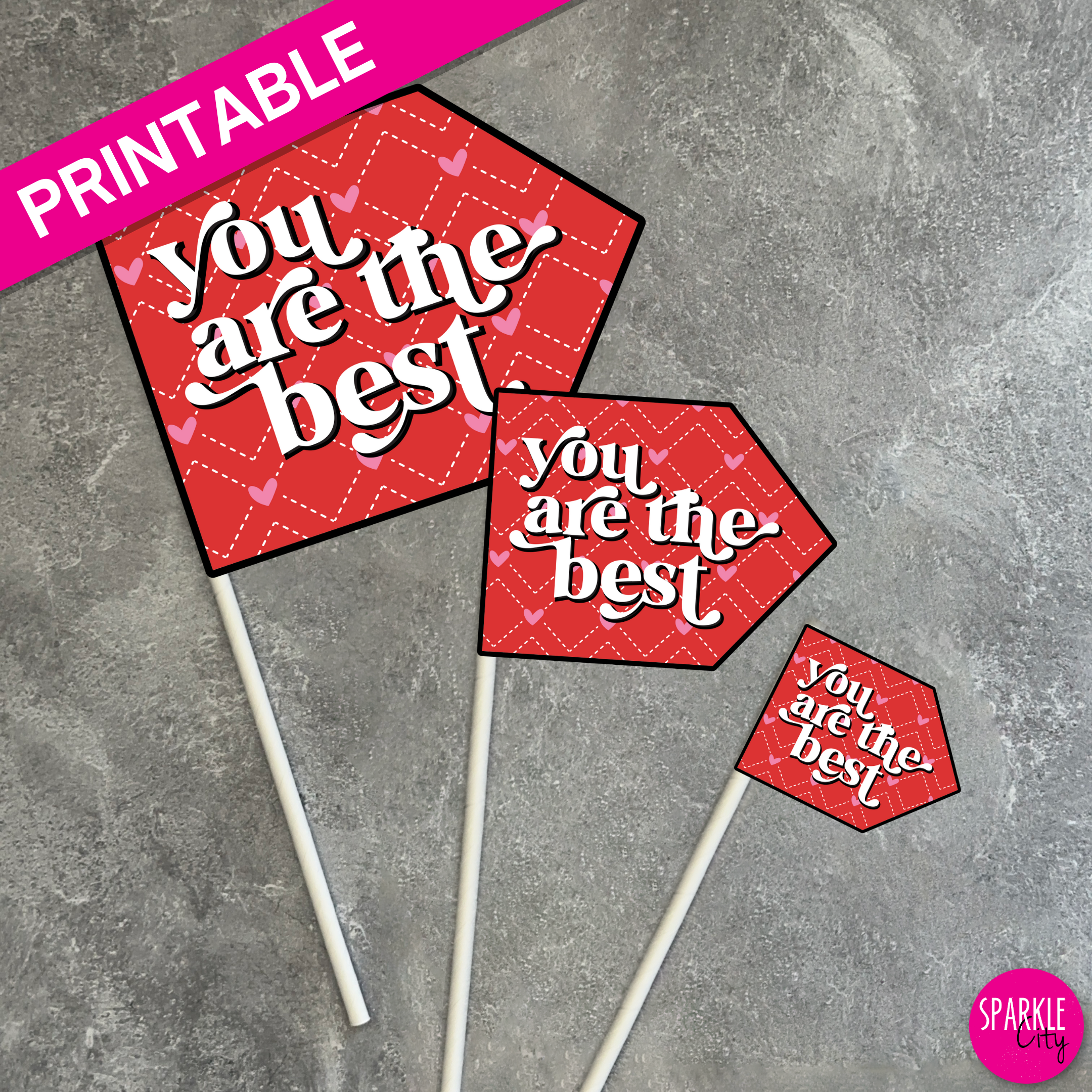 Lots of Love Printables - Pennants - You Are The Best