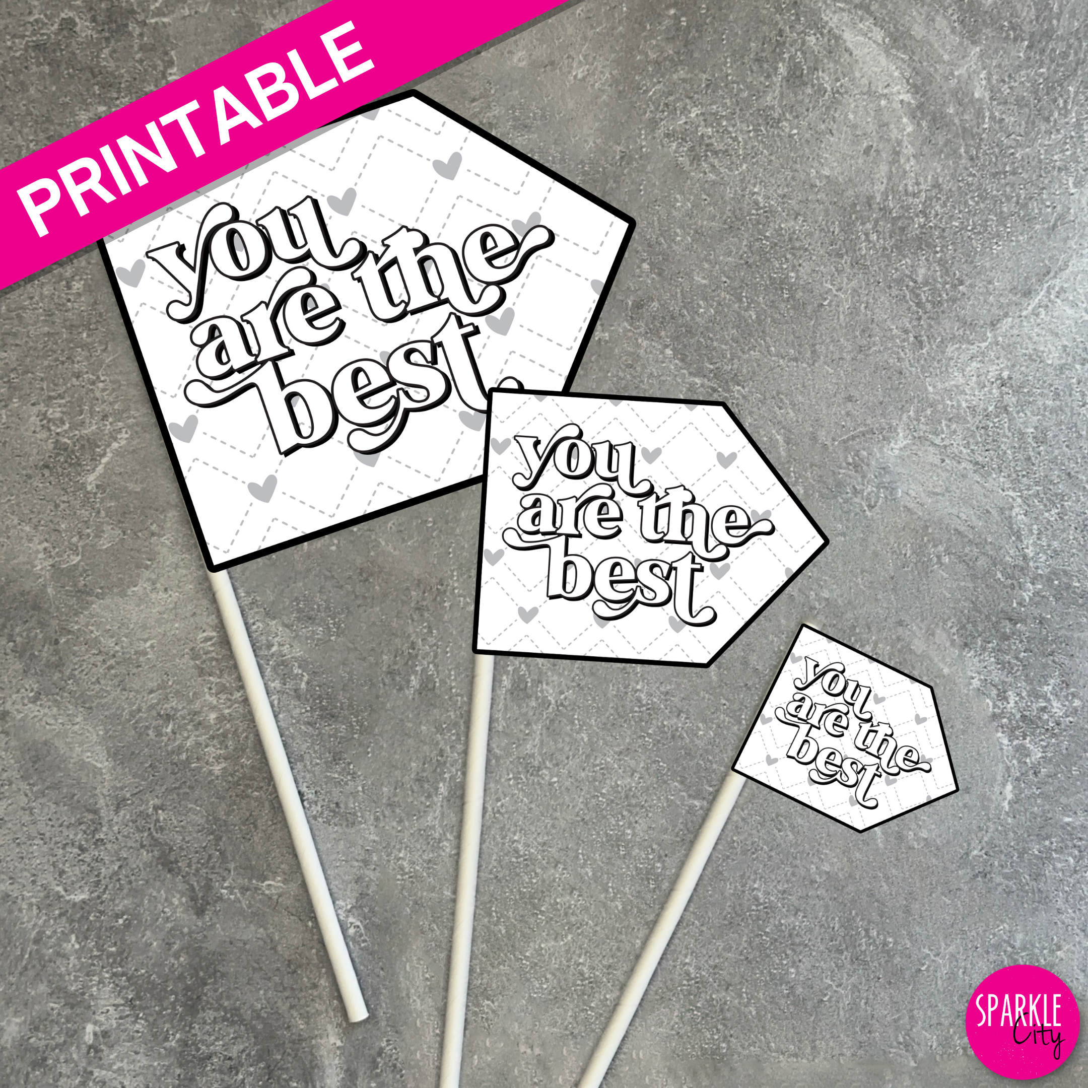 Lots of Love Printables - Pennants - You Are The Best