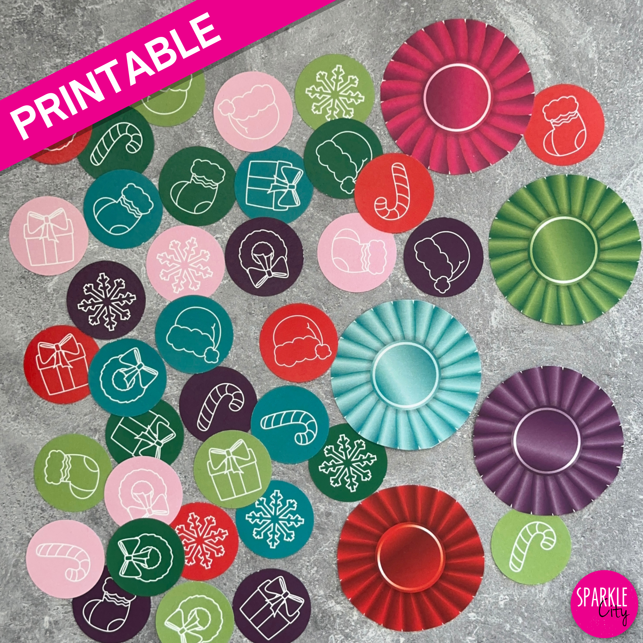 Winter Wishes Printables - Tags, Tokens and Rosettes