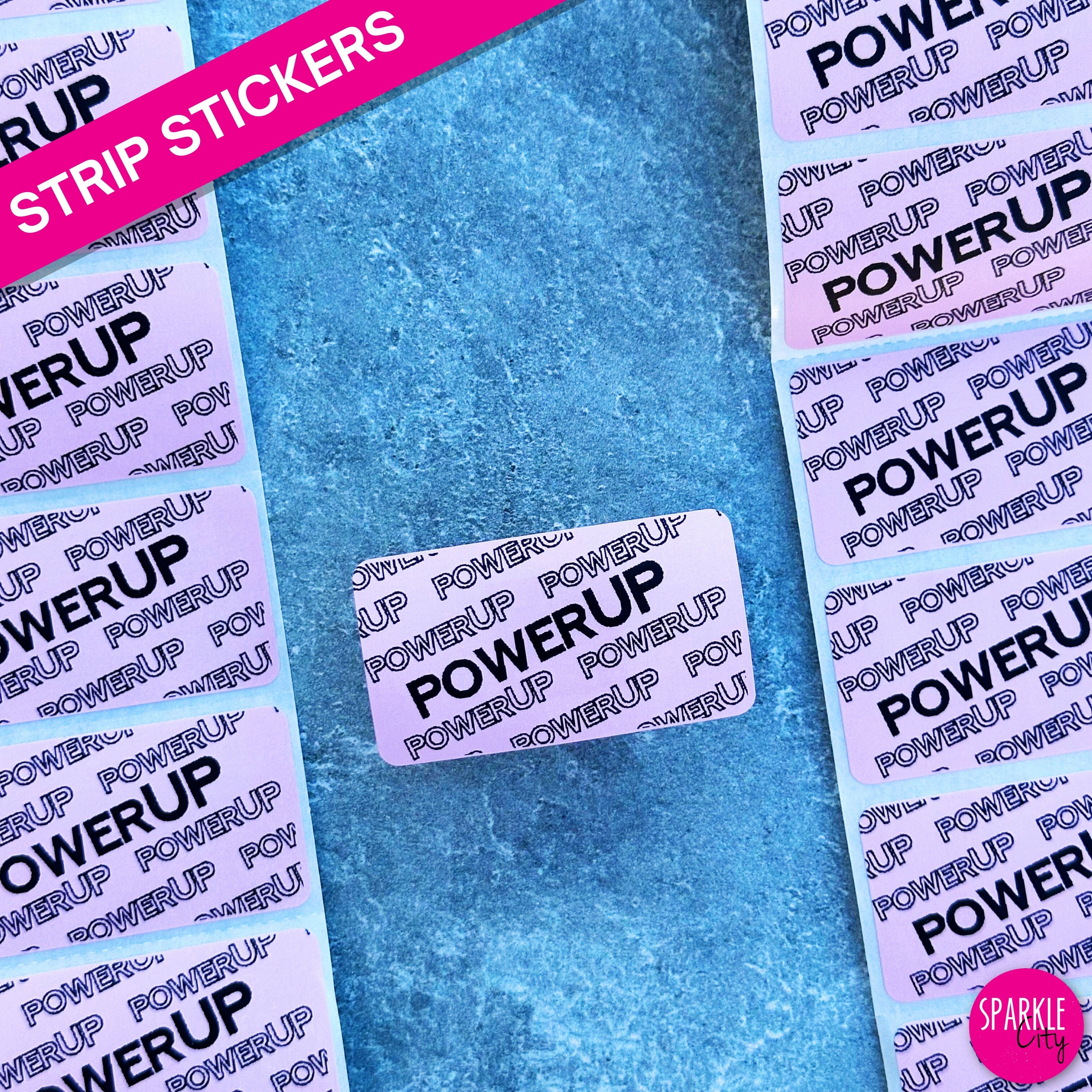 Power UP - Repeat - Strip Stickers