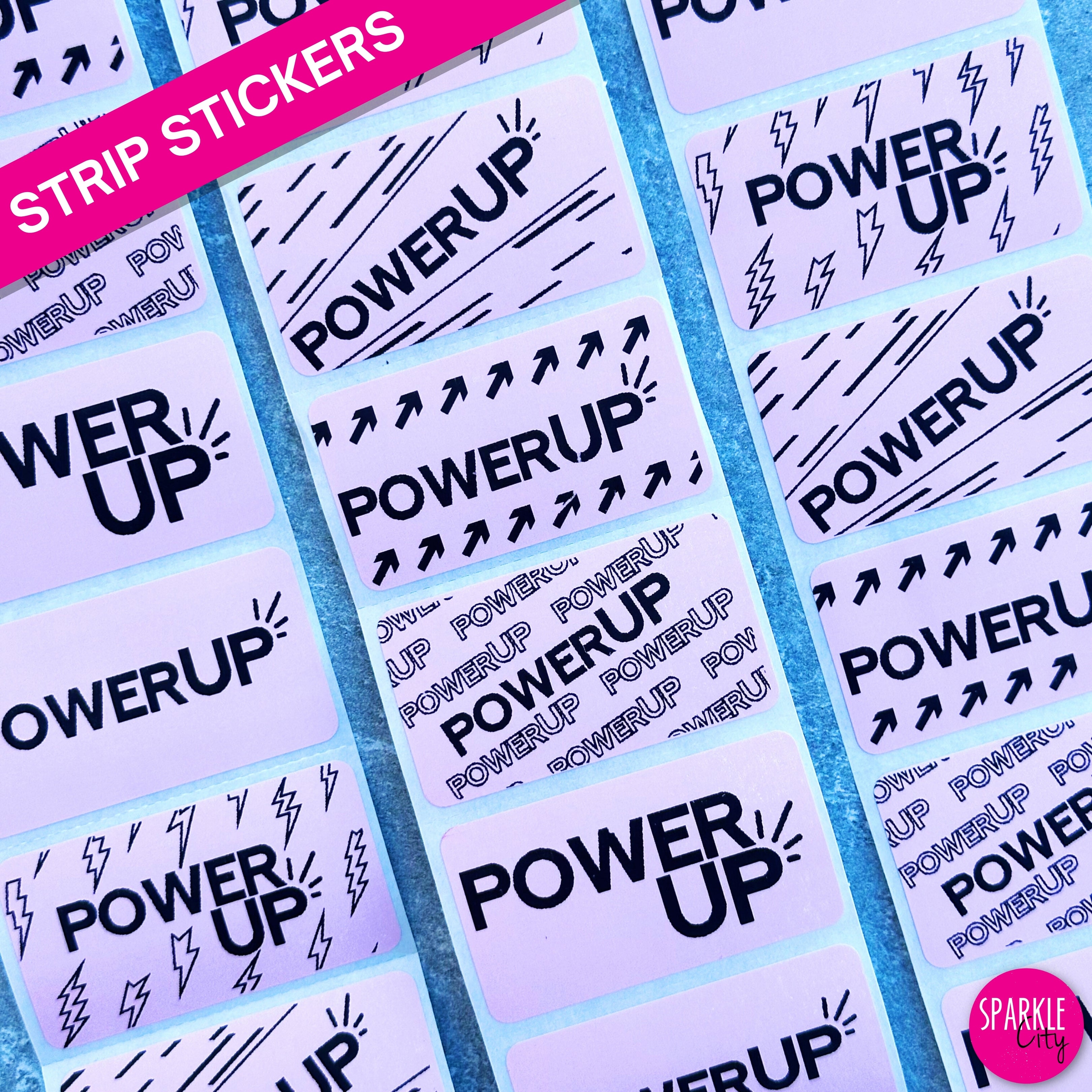 Power UP - Variety - Strip Stickers