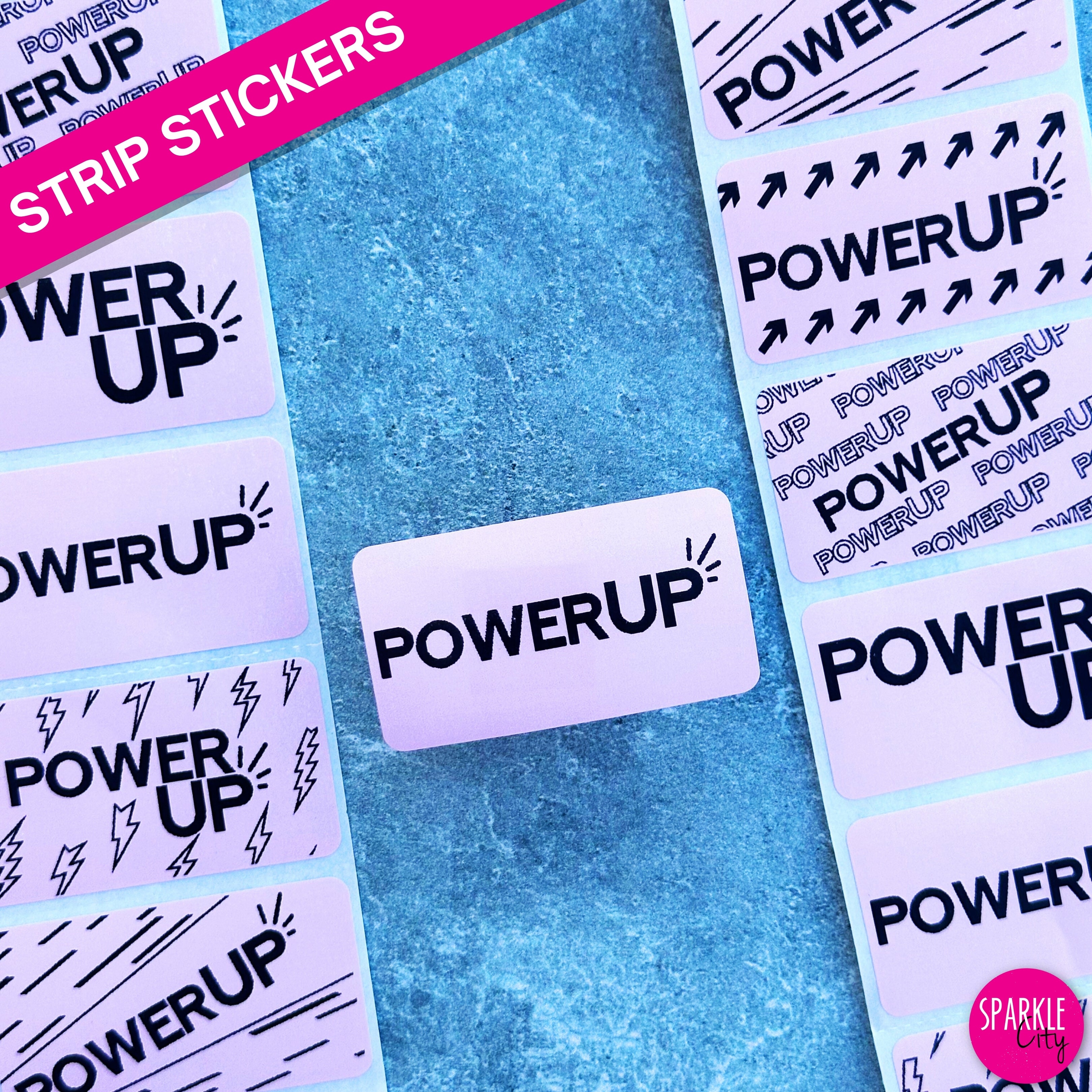 Power UP - Variety - Strip Stickers