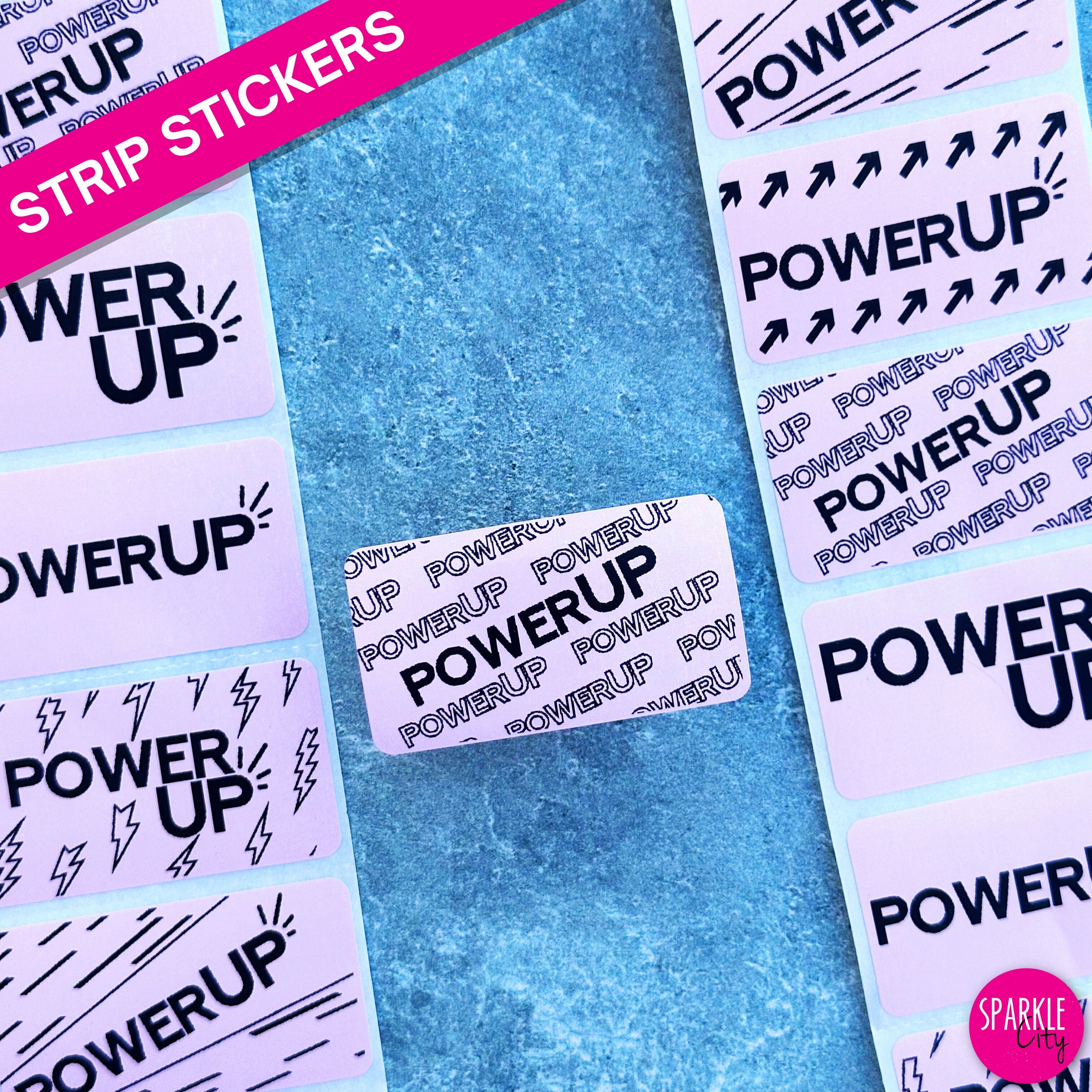 Power UP - Variety - Strip Stickers