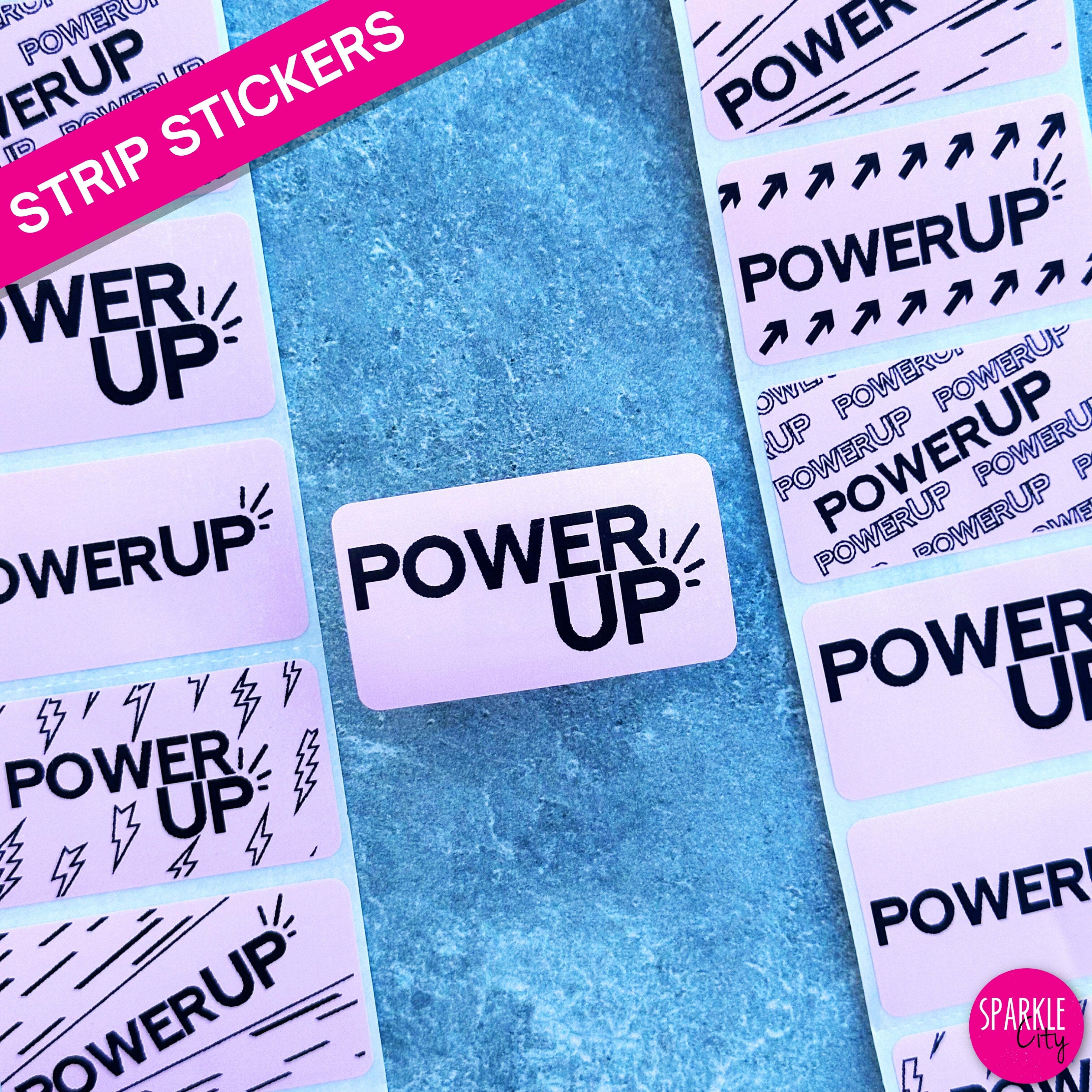 Power UP - Variety - Strip Stickers