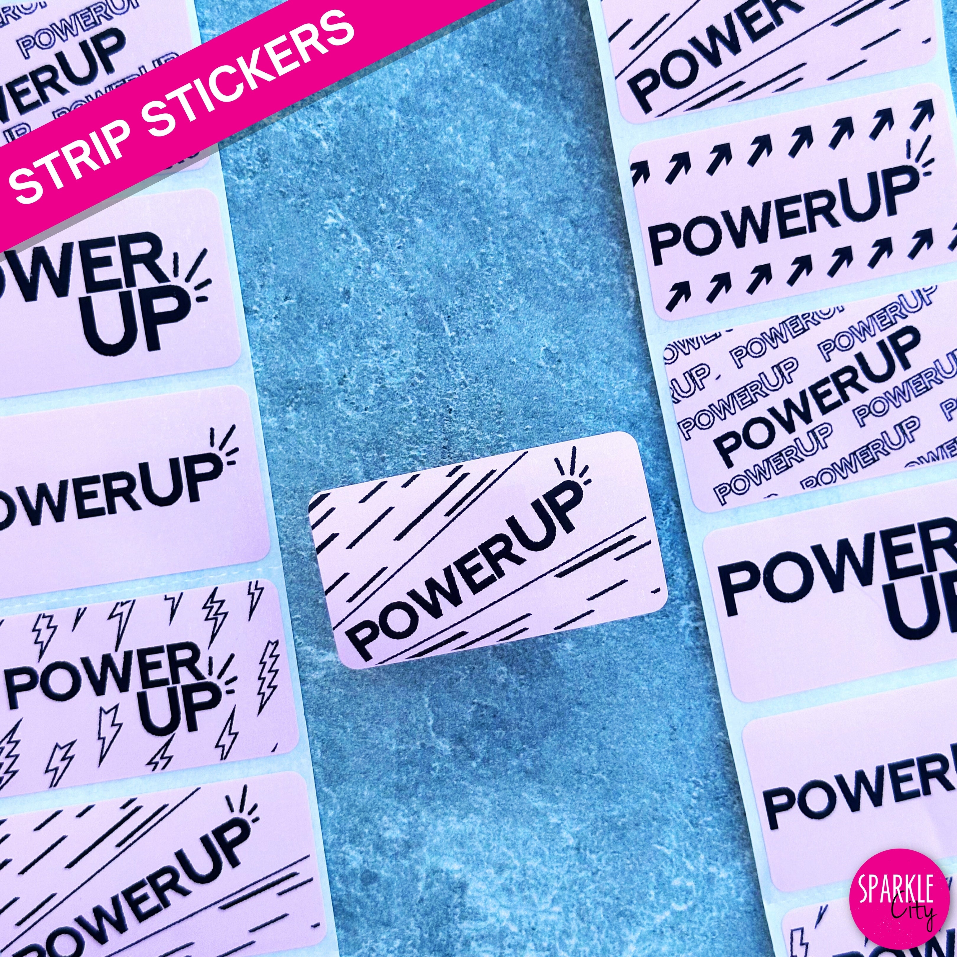 Power UP - Variety - Strip Stickers