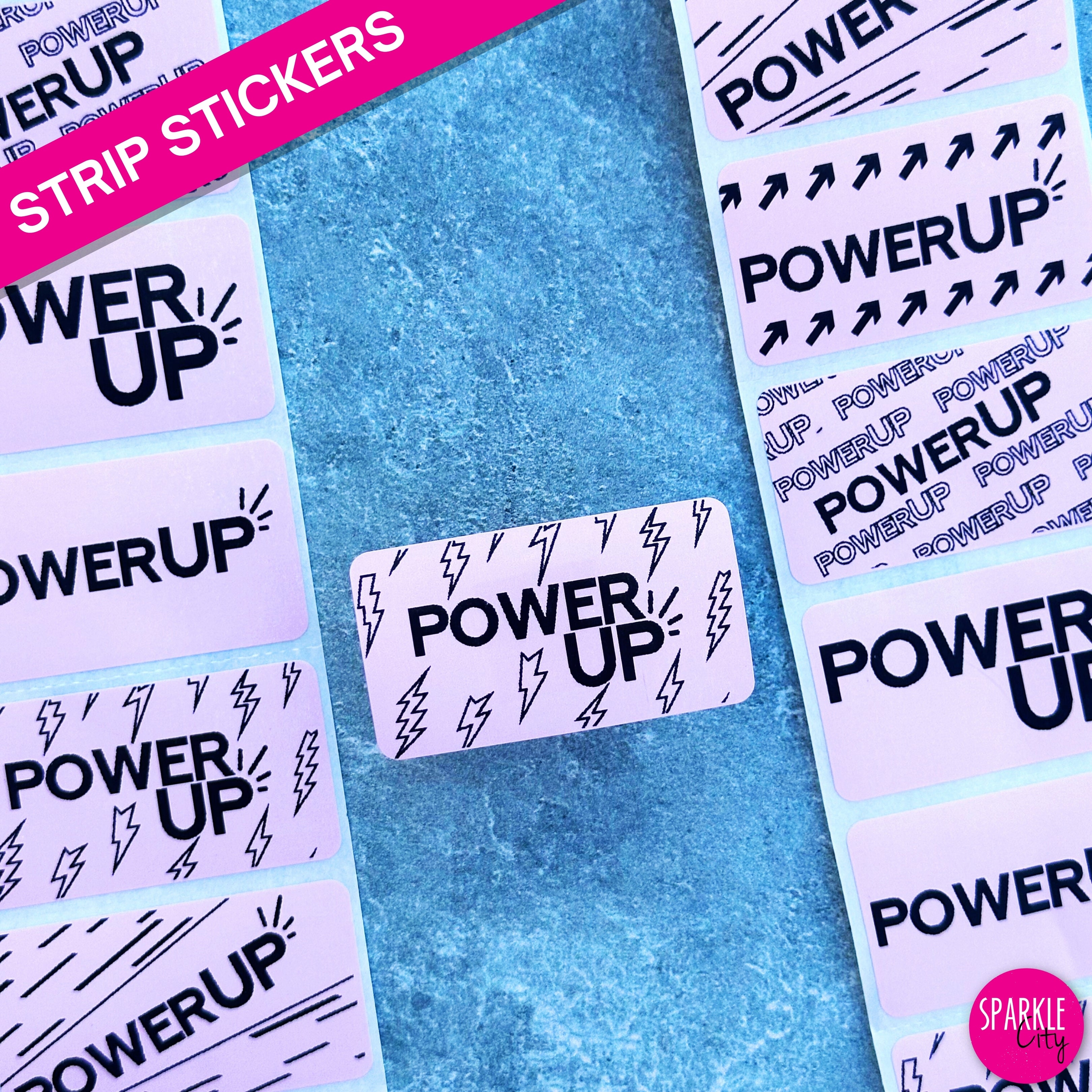 Power UP - Variety - Strip Stickers