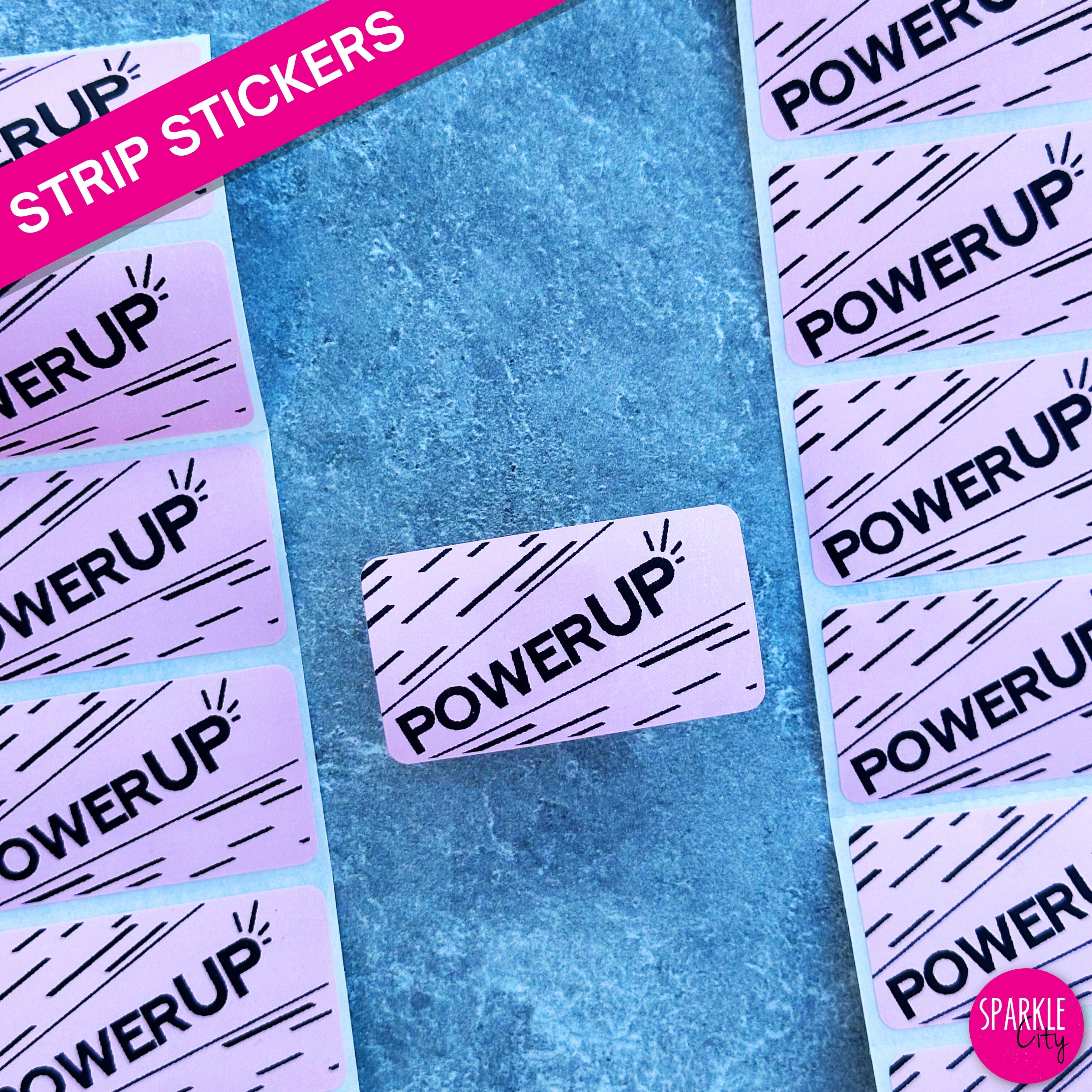 Power UP - Warp Speed - Strip Stickers