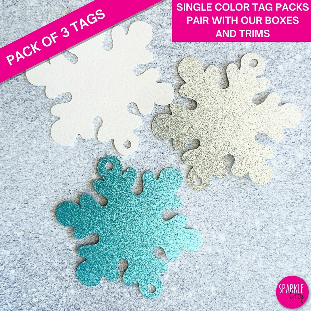 Glitter Sparkle Tags - Snowflake