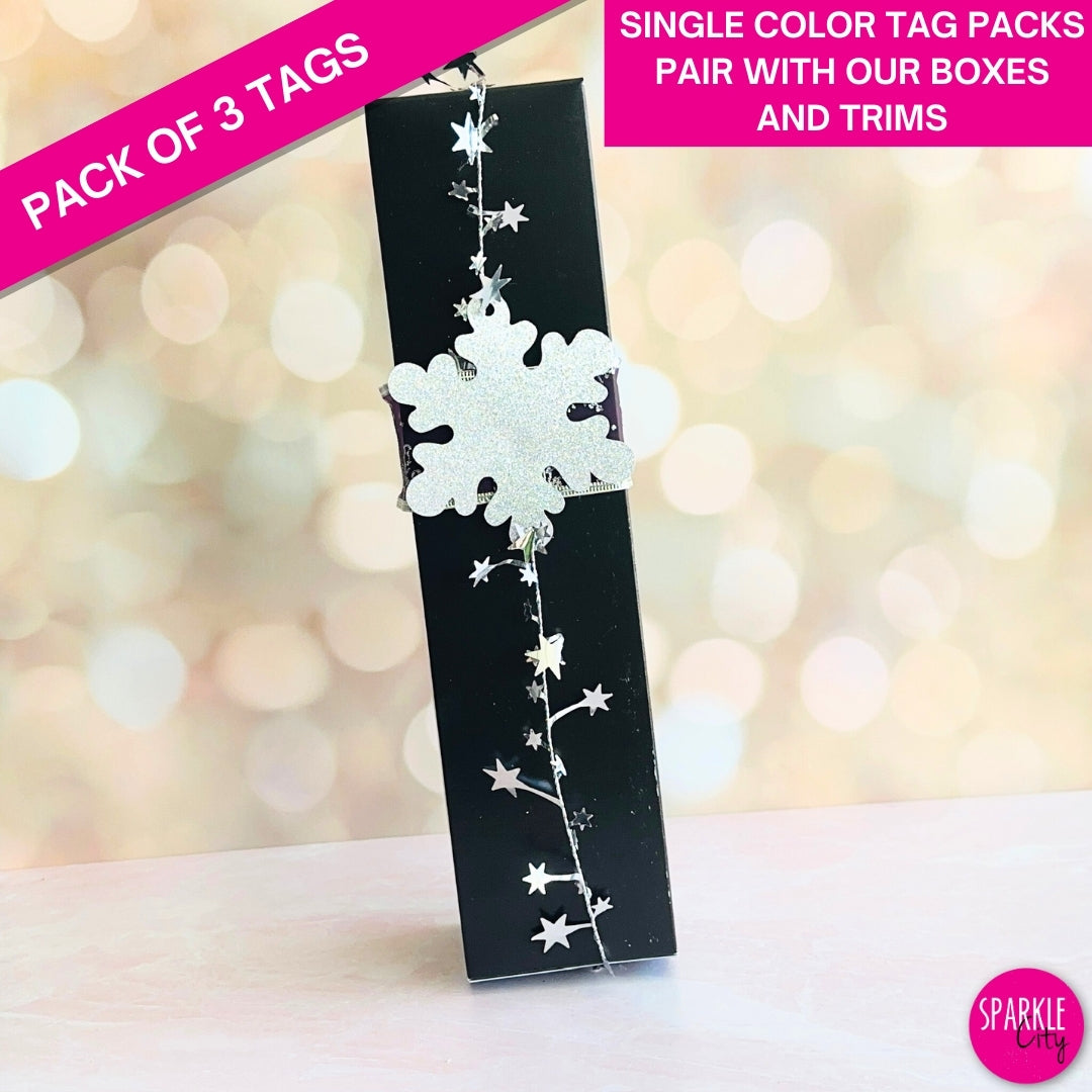 Glitter Sparkle Tags - Snowflake