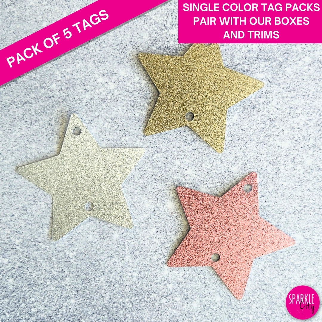 Glitter Sparkle Tags - Star