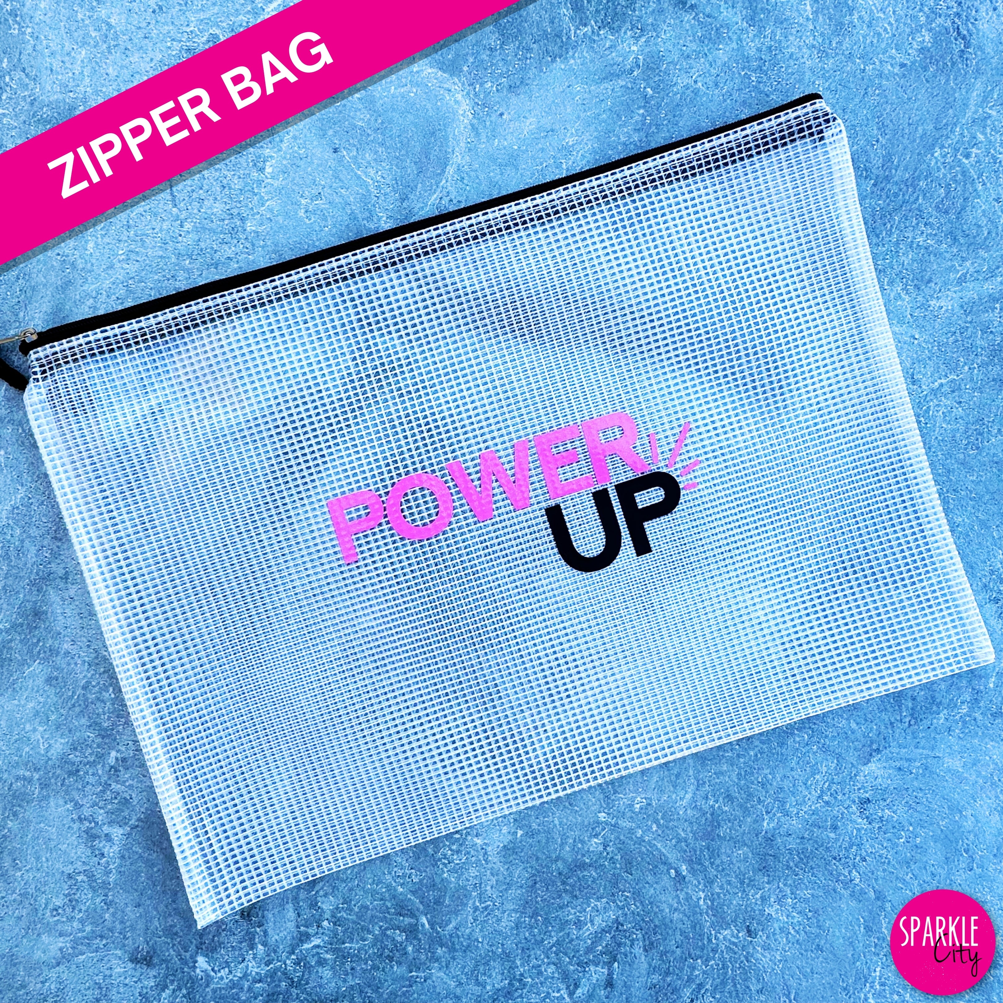 Power UP - Large Zipper Bag