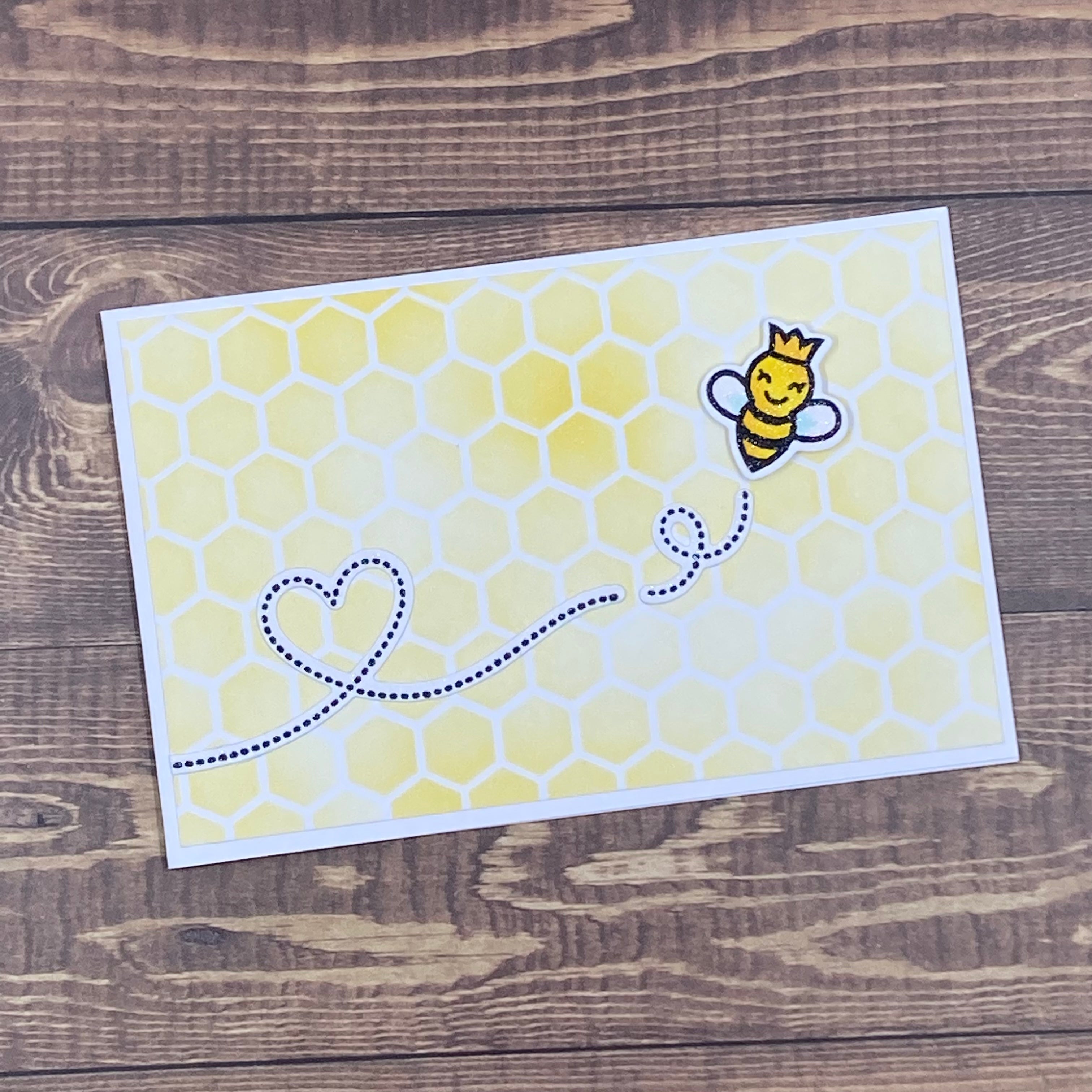 Queen Bee on the move - Handmade Card