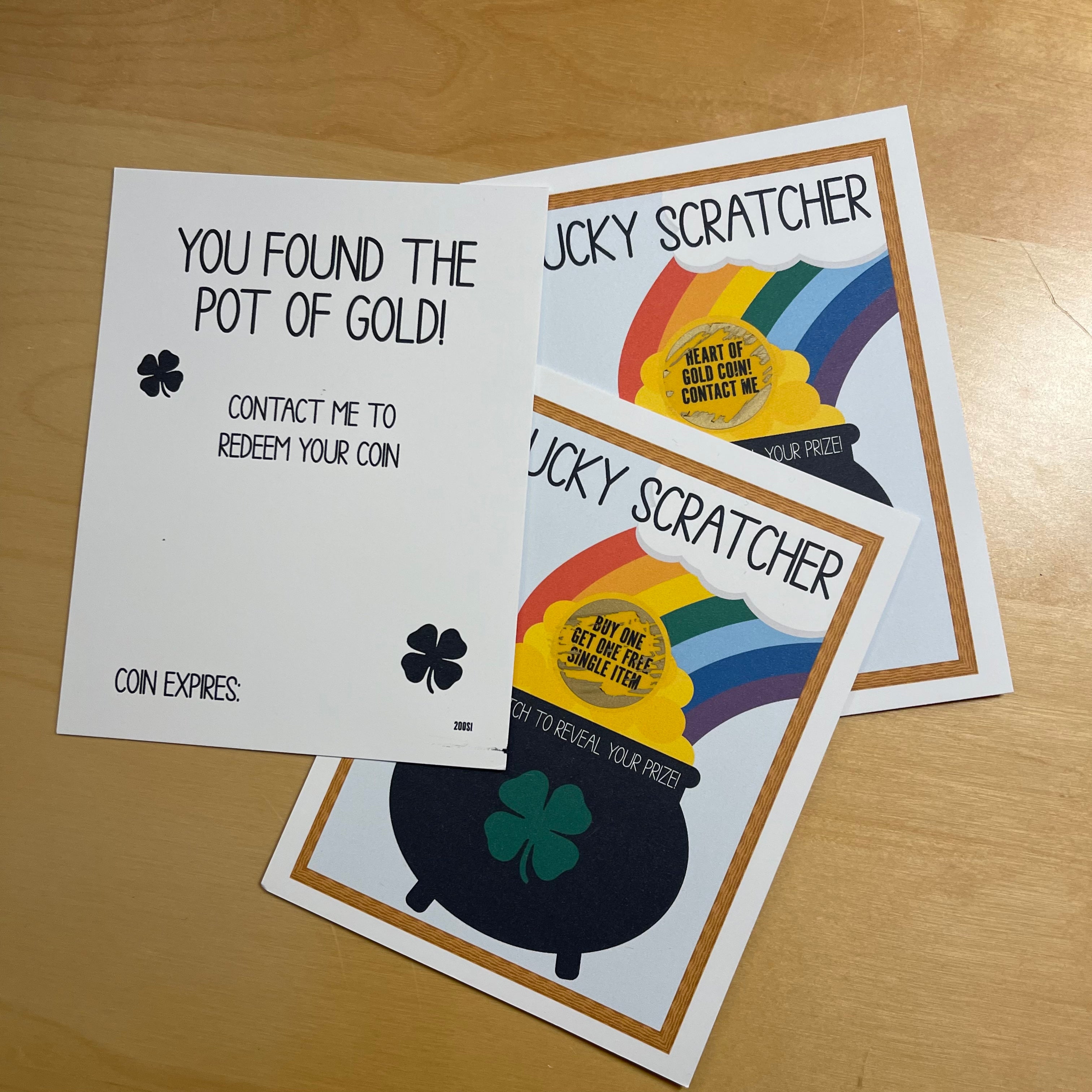 Lucky Scratchers - Customer Promotional Cards with Envelopes