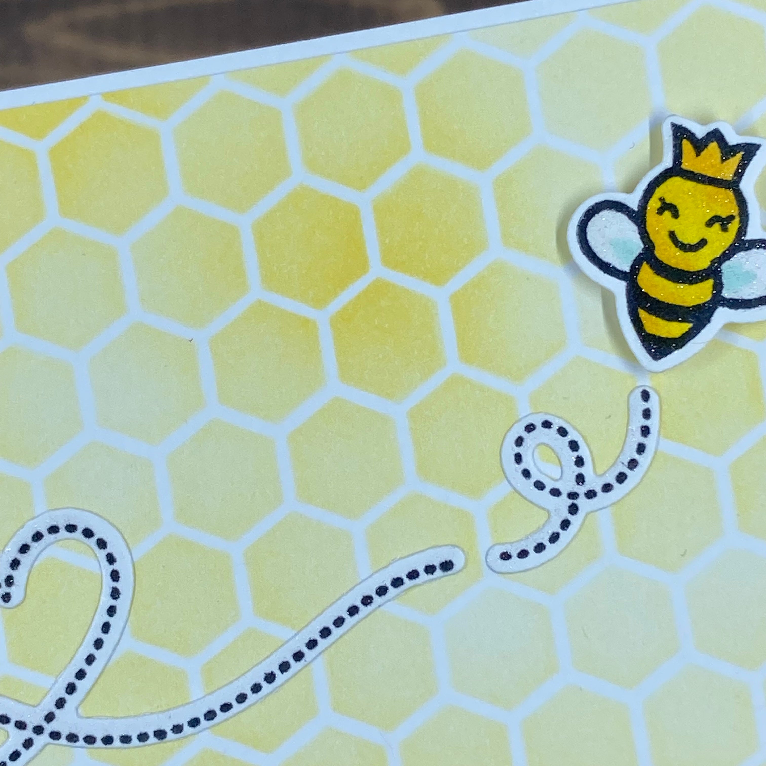 Queen Bee on the move - Handmade Card