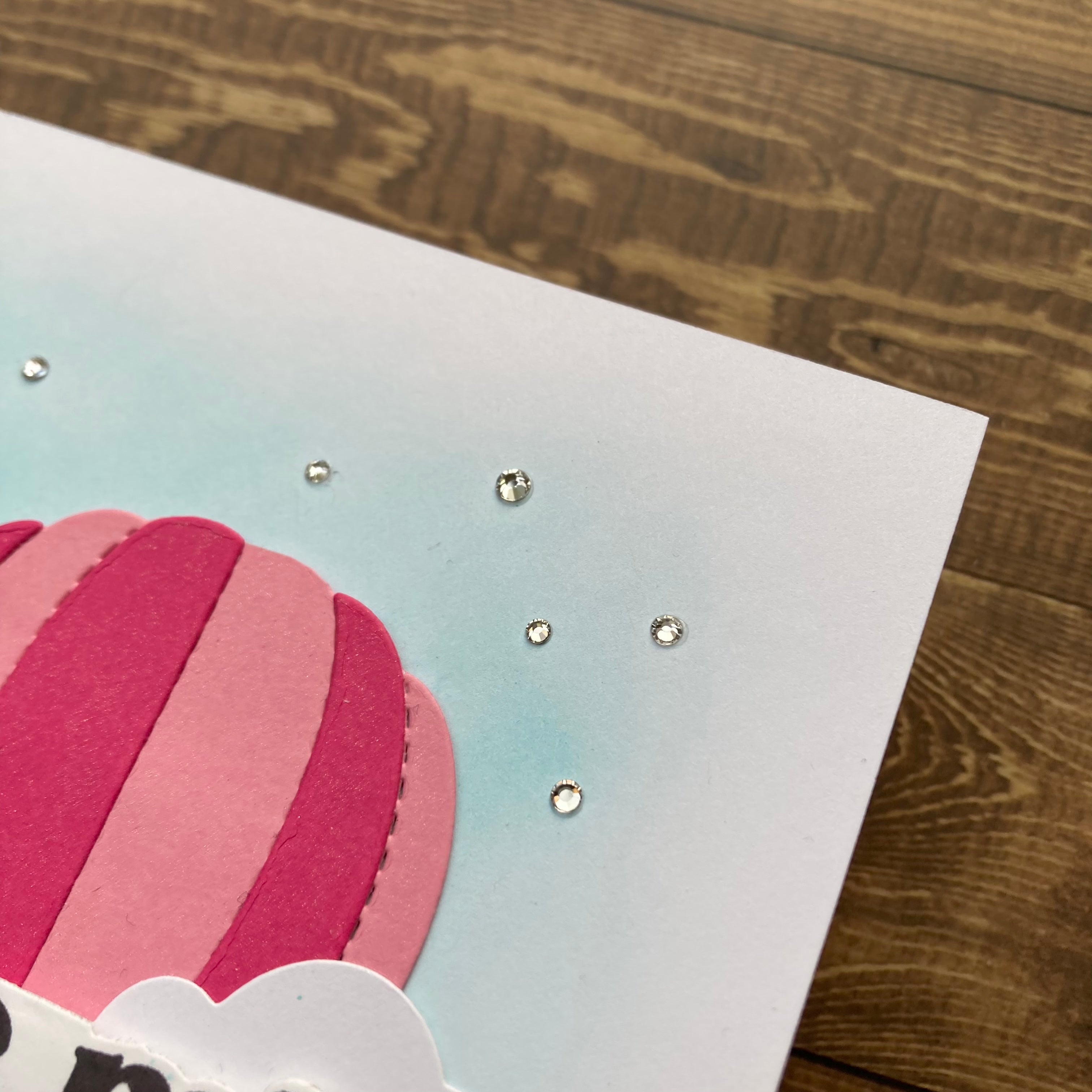 Be Mine Hot Air Balloon - Handmade Card