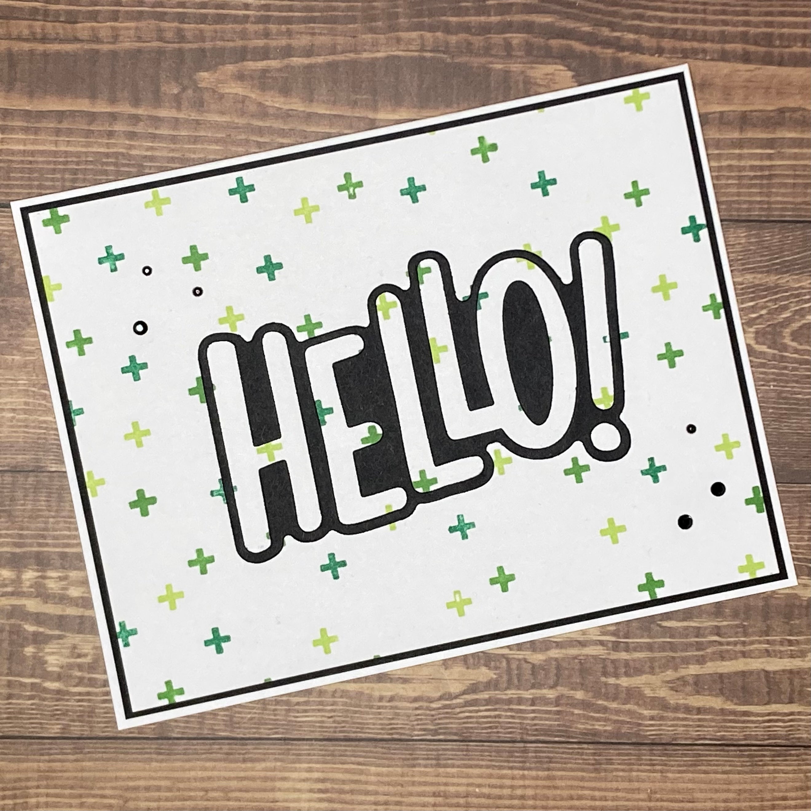 Positive Hello! - Handmade Card