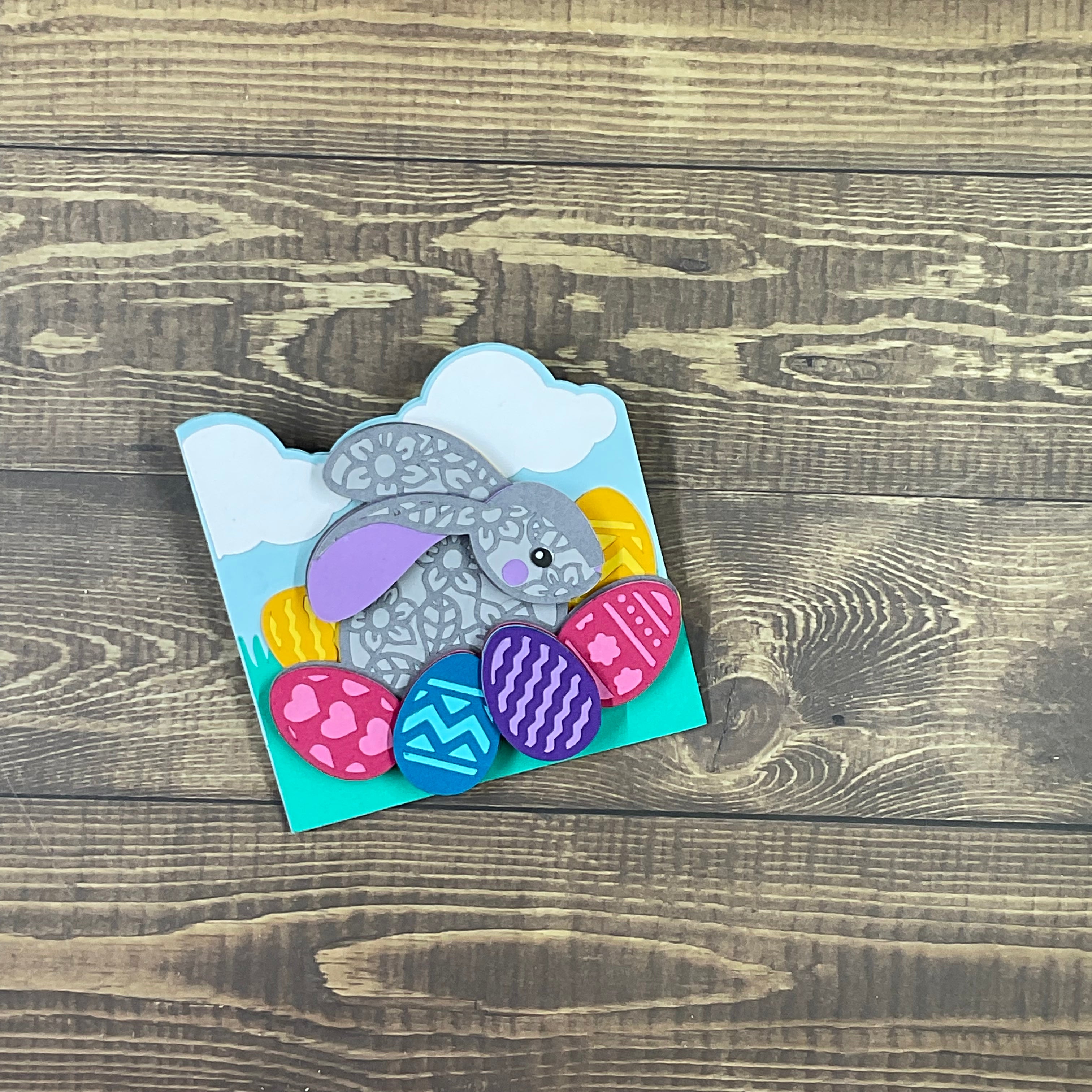 Hunny Bunny in Gift Box - Handmade Card