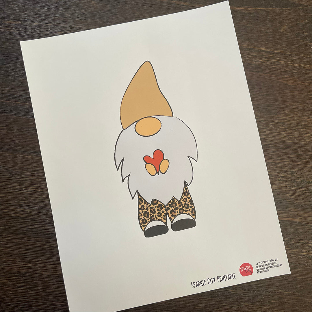 Gnome Printable - Leopard