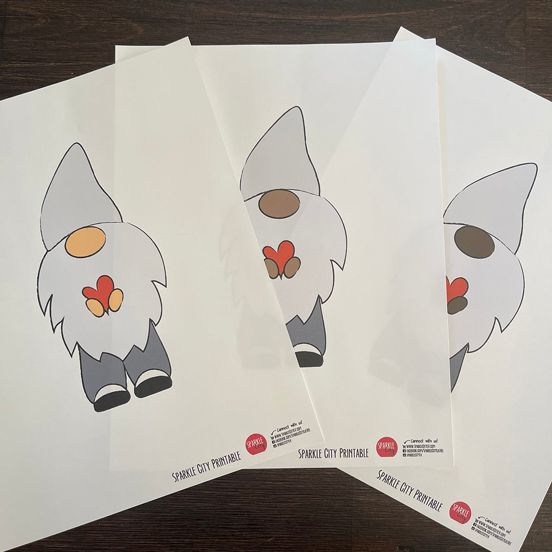 Gnome Printable - Gray