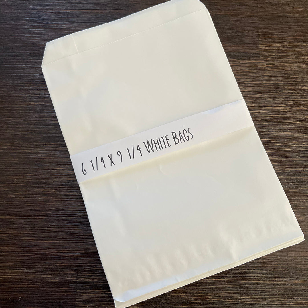 6 1/4" x 9 1/4" White Merchandise Bags