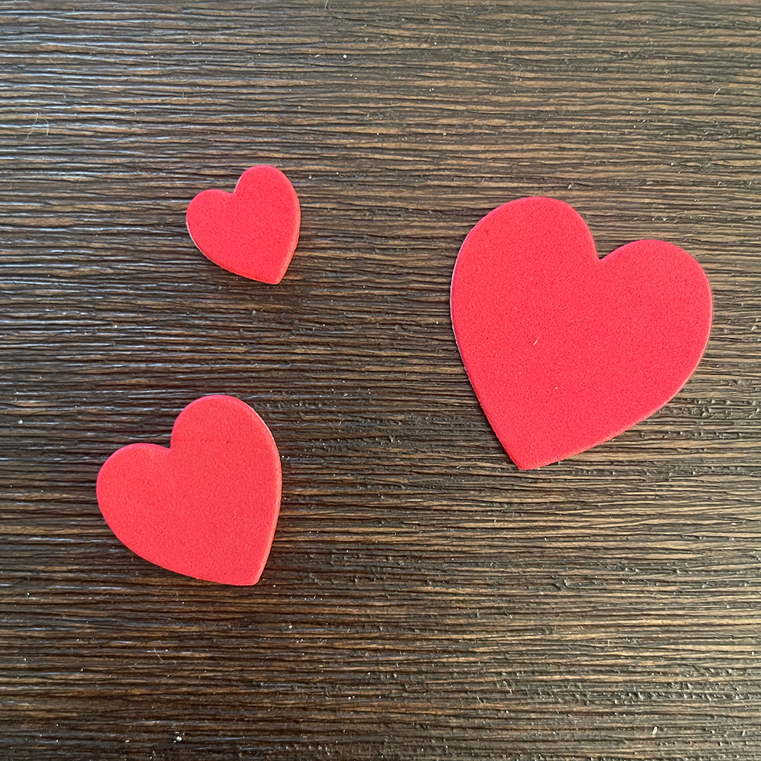 Love Stickers - Red Foam Hearts