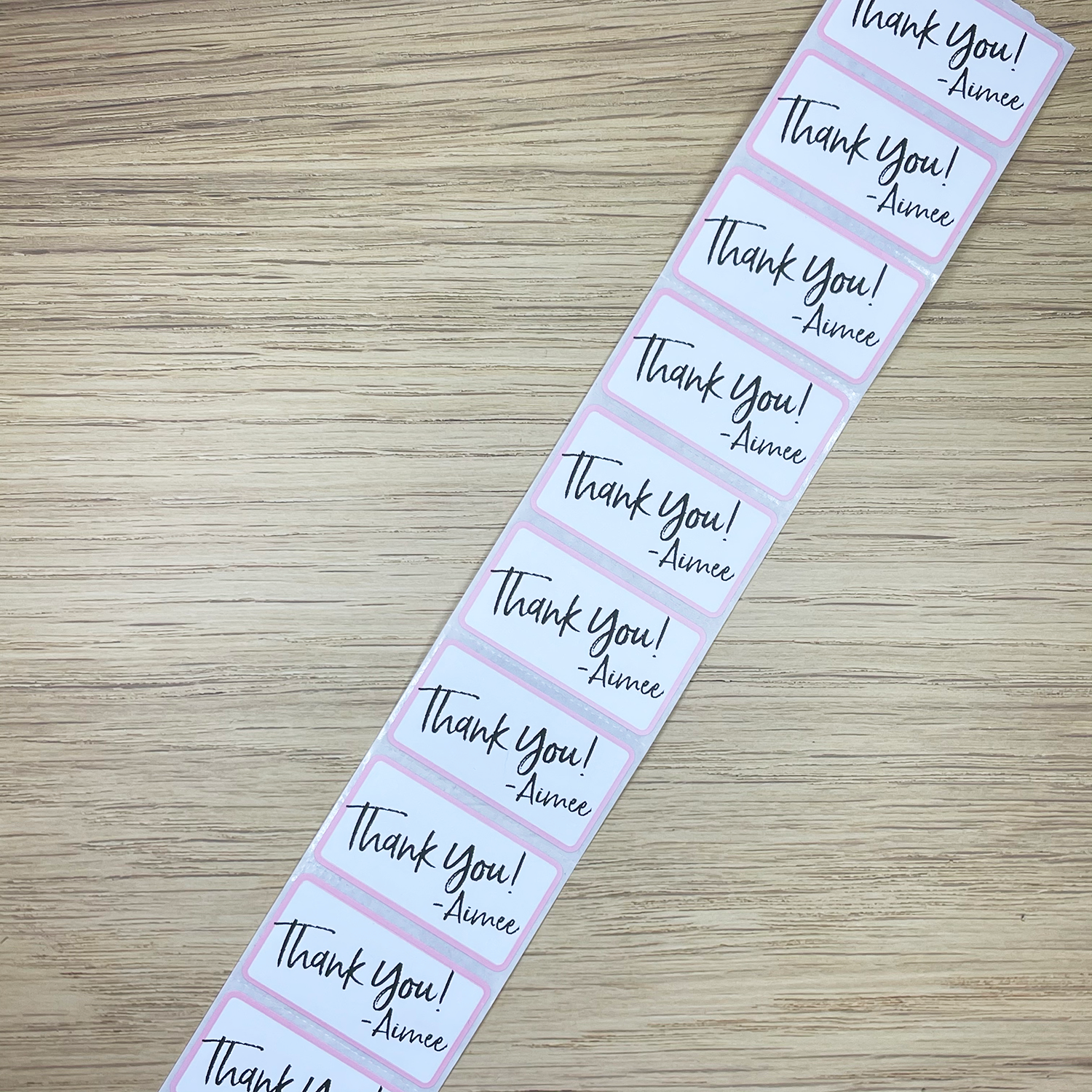 Thank You Personalized Name - Strip Stickers