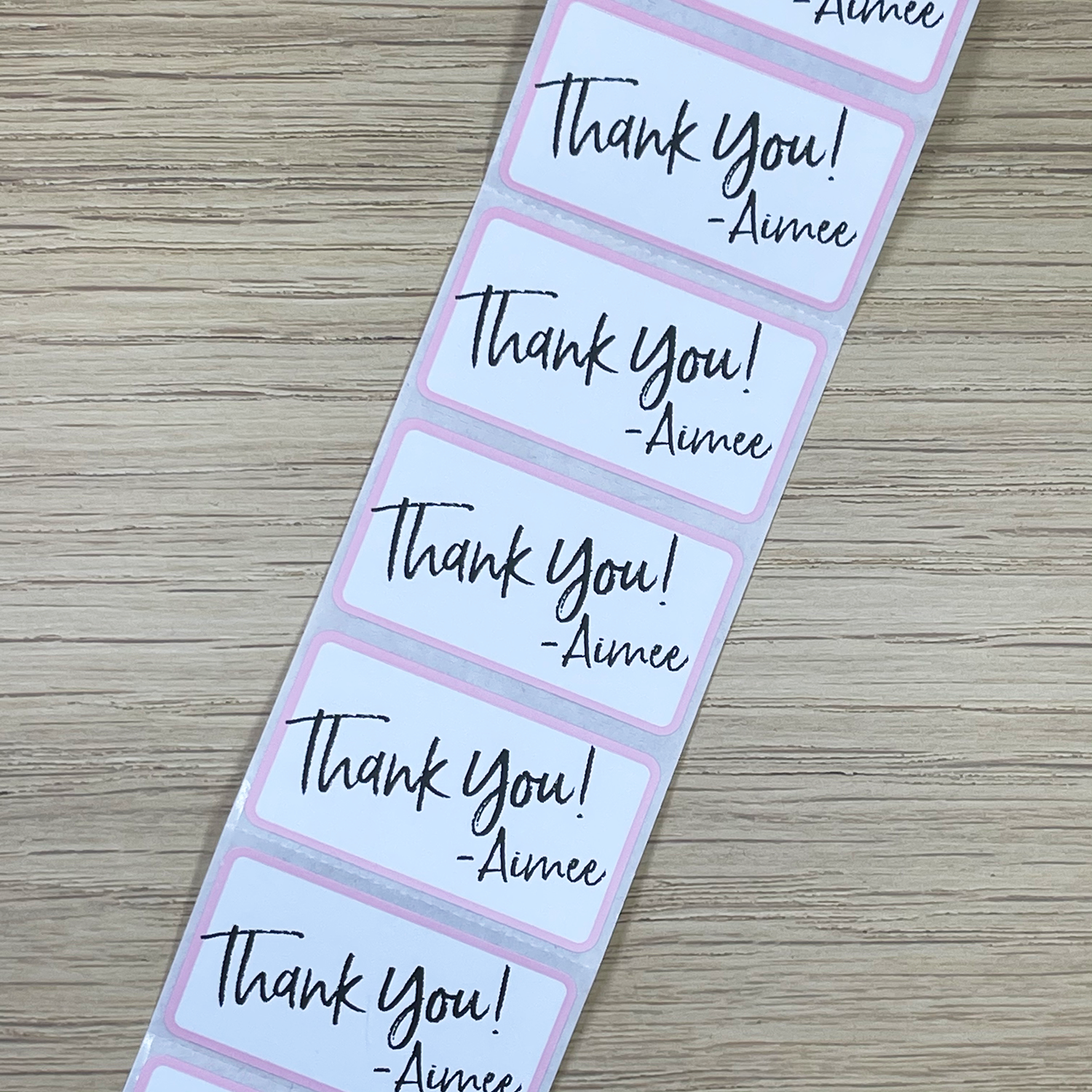 Thank You Personalized Name - Strip Stickers