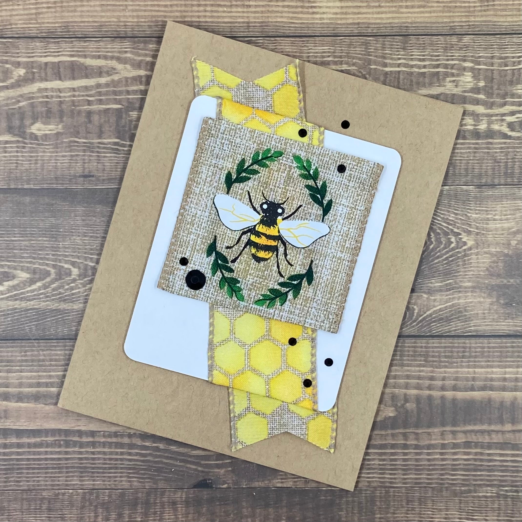 Bee Hive Bling - Handmade Card