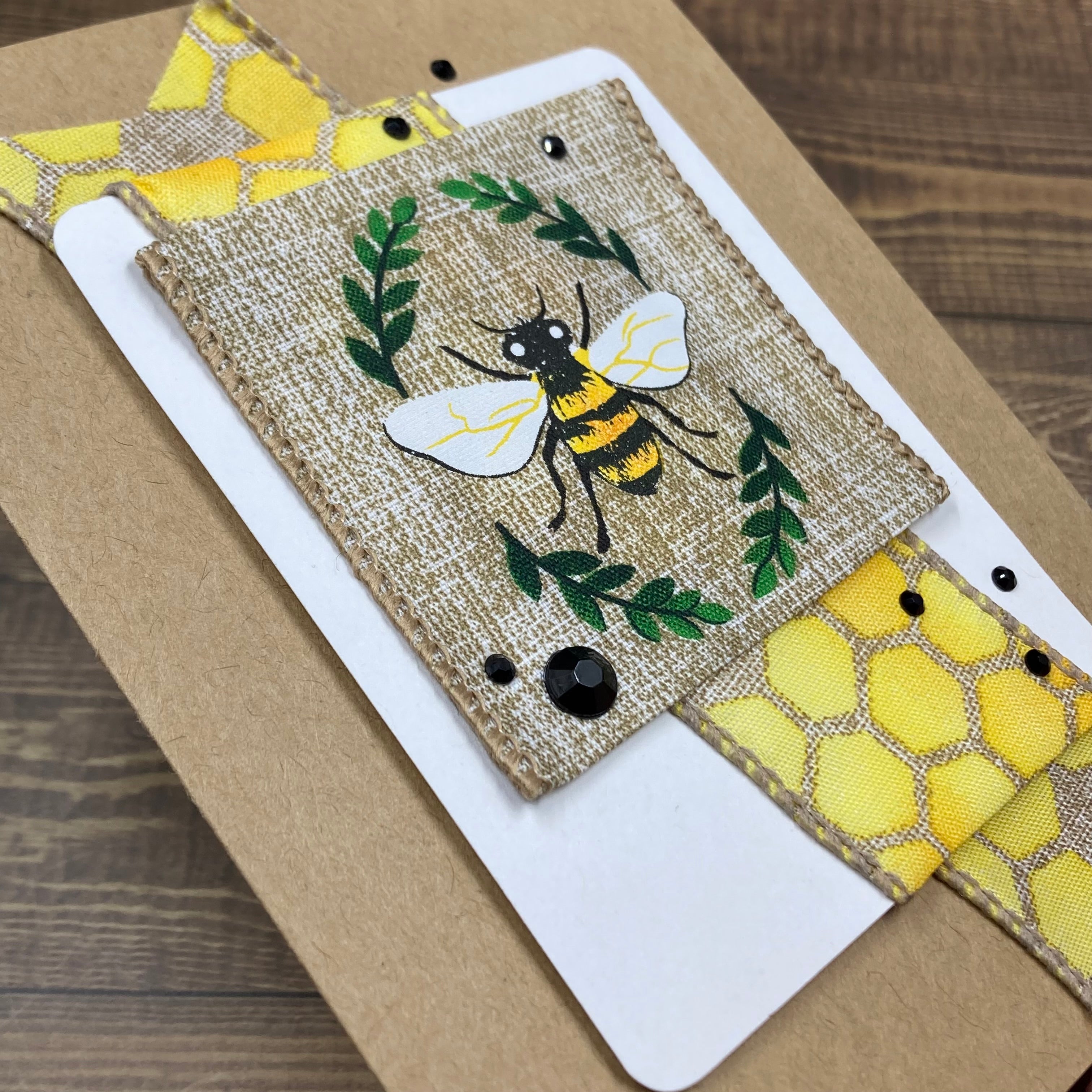 Bee Hive Bling - Handmade Card