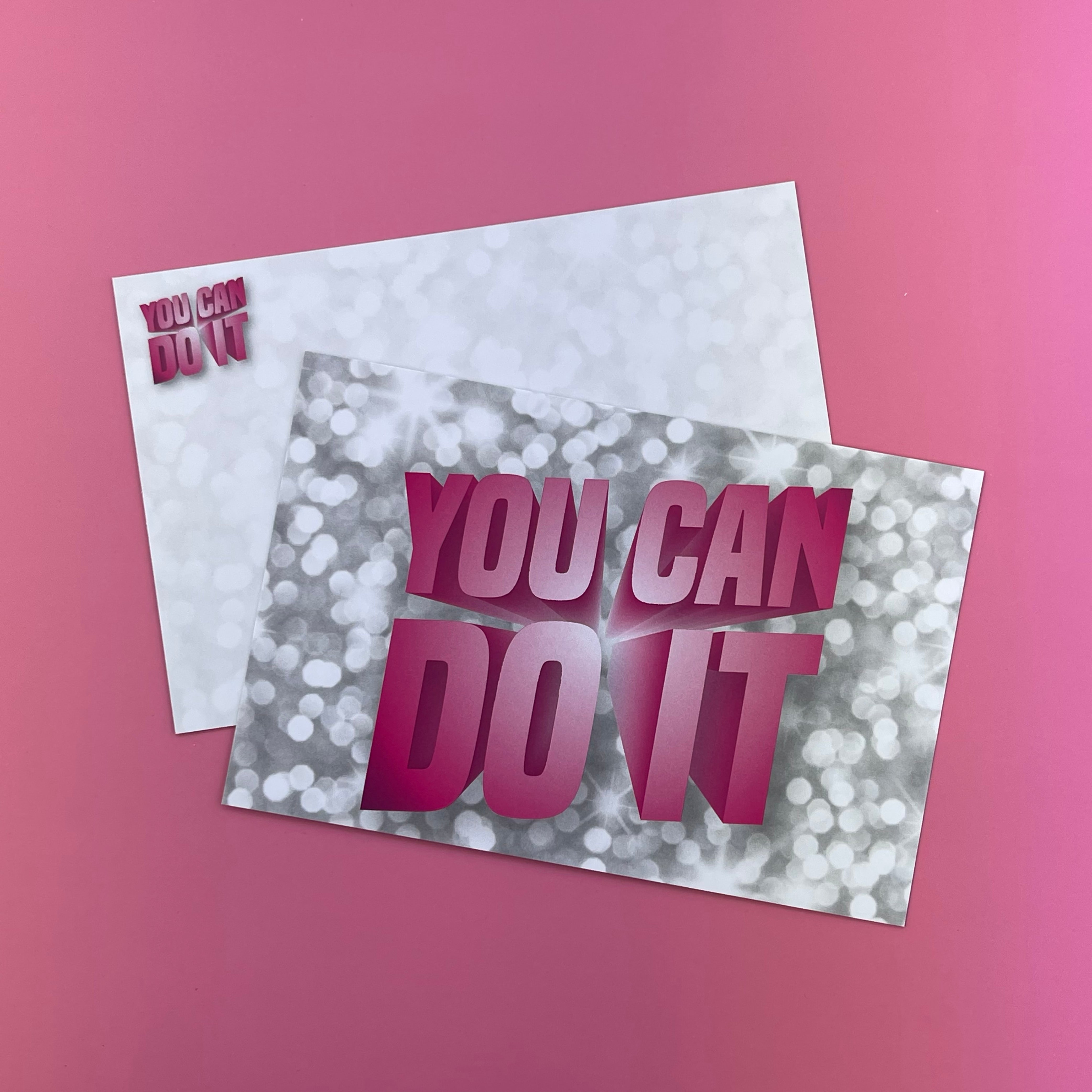 You Can Do It - Glitter - Postcard