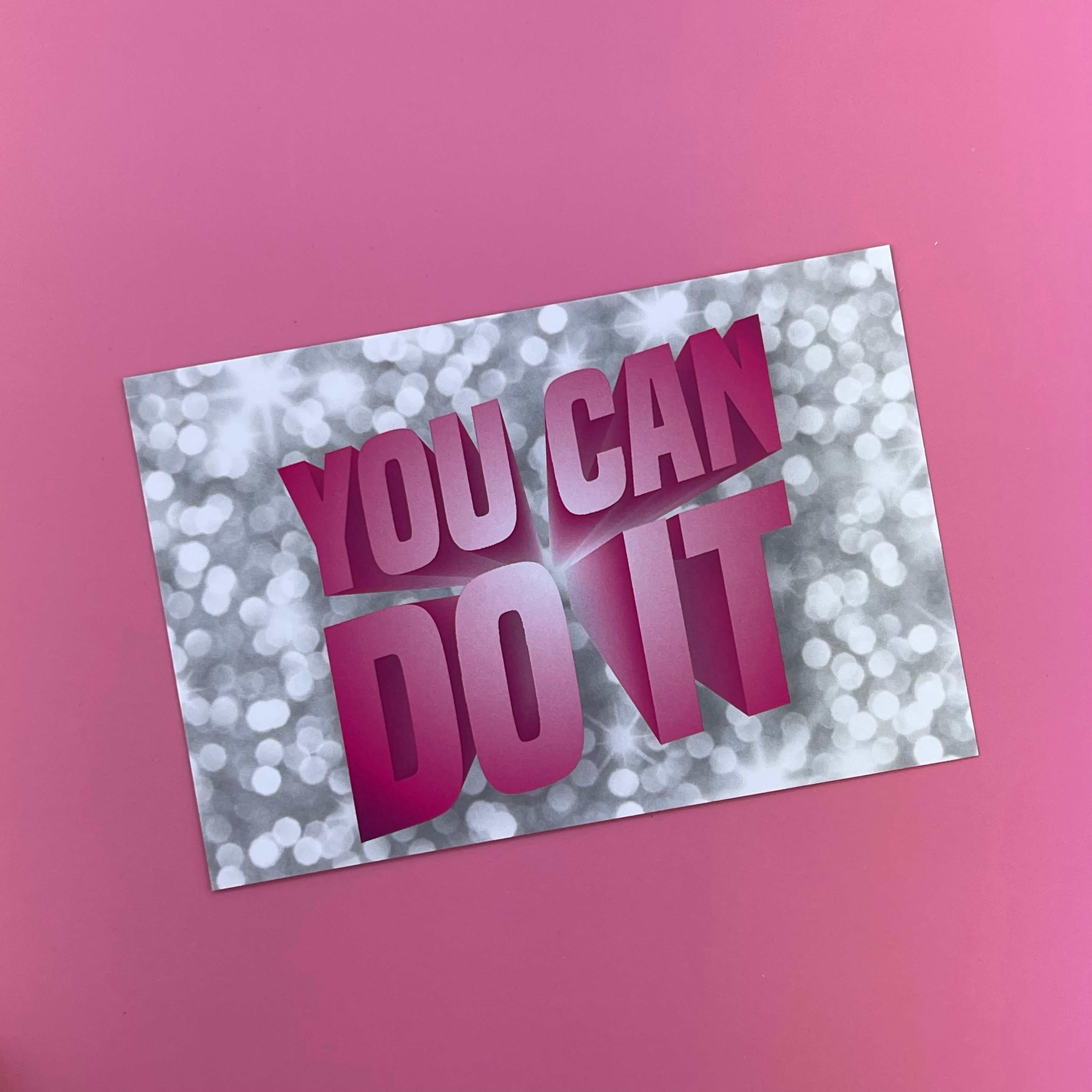 You Can Do It - Glitter - Postcard