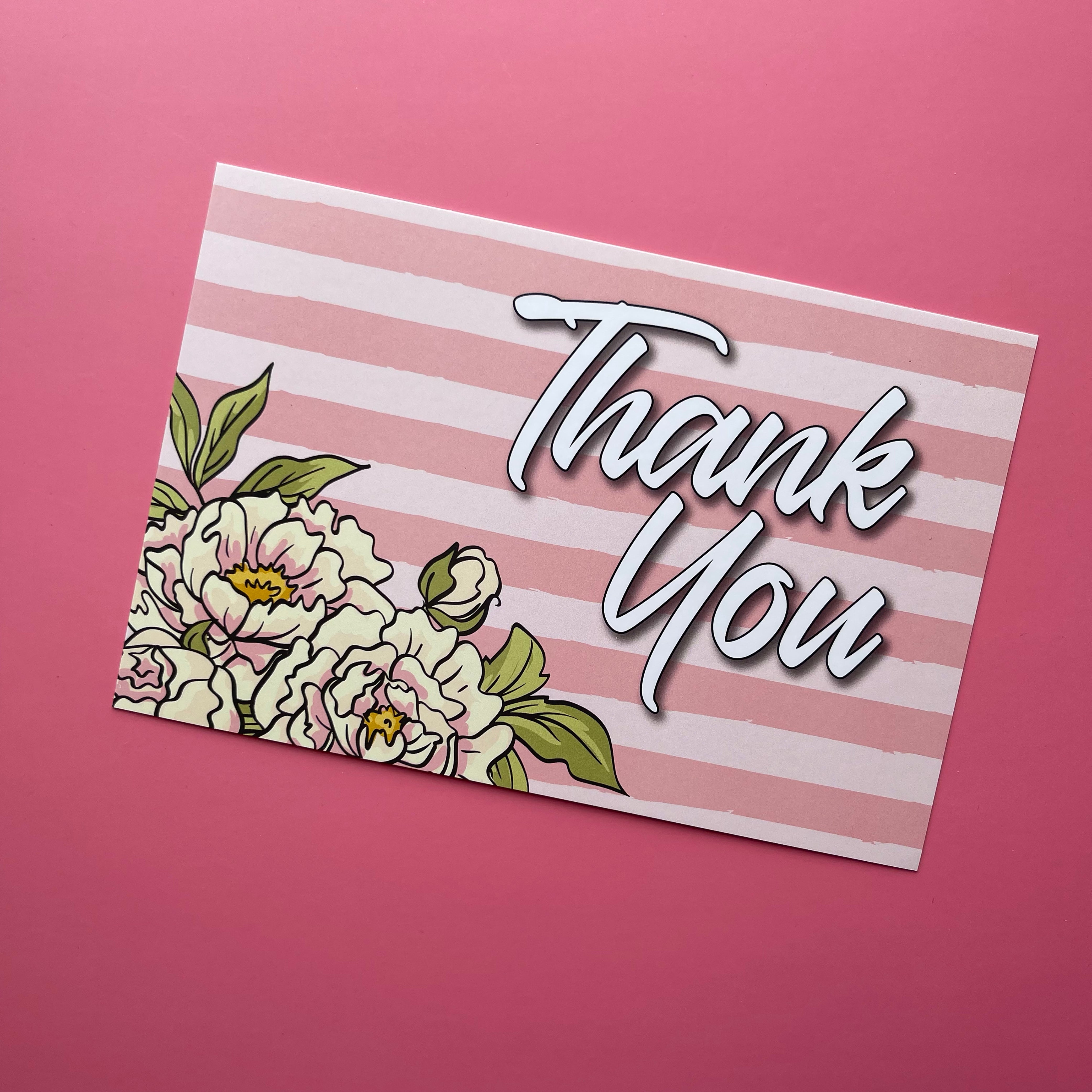 Thank You Floral - Postcard