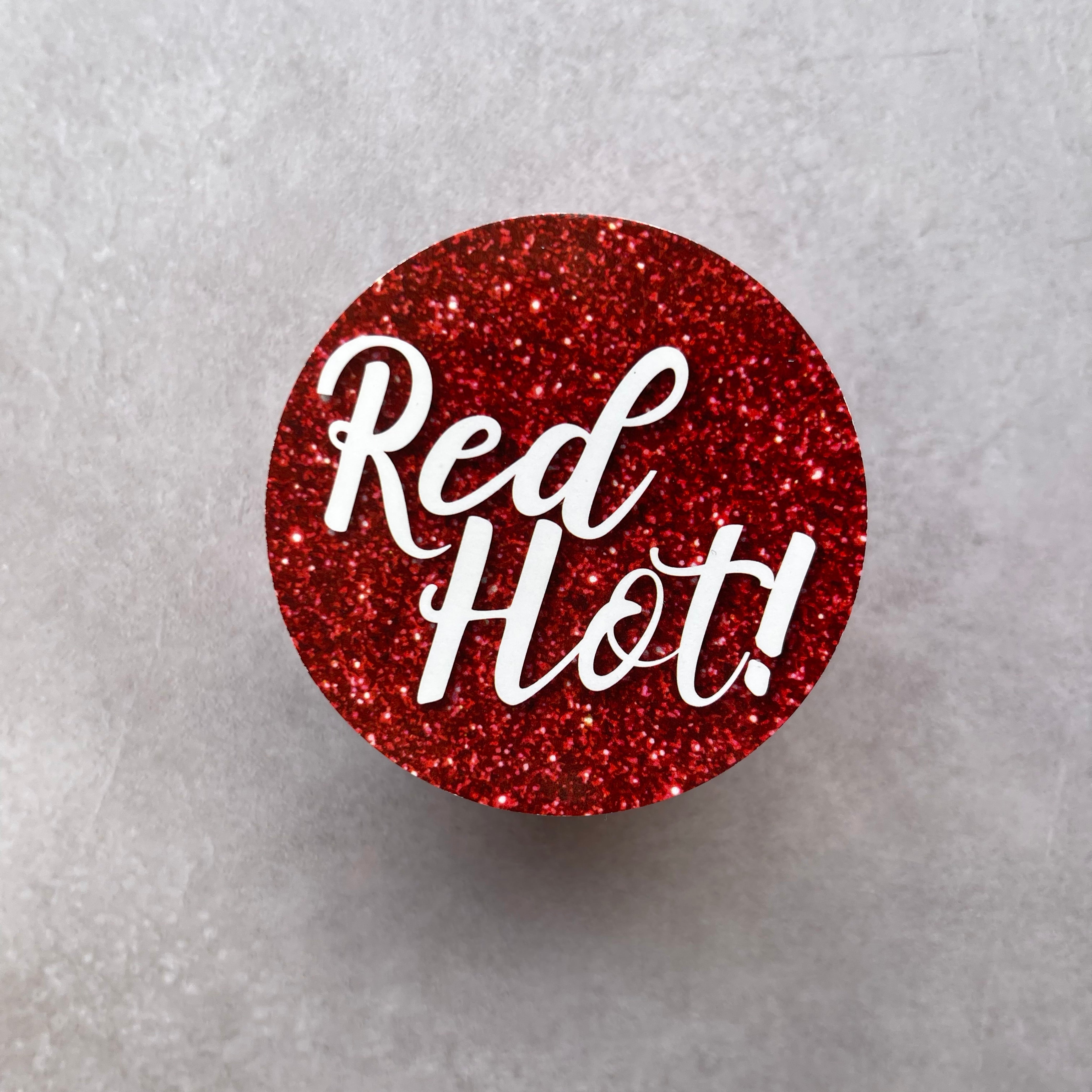 Red Hot - Large Round Sticker