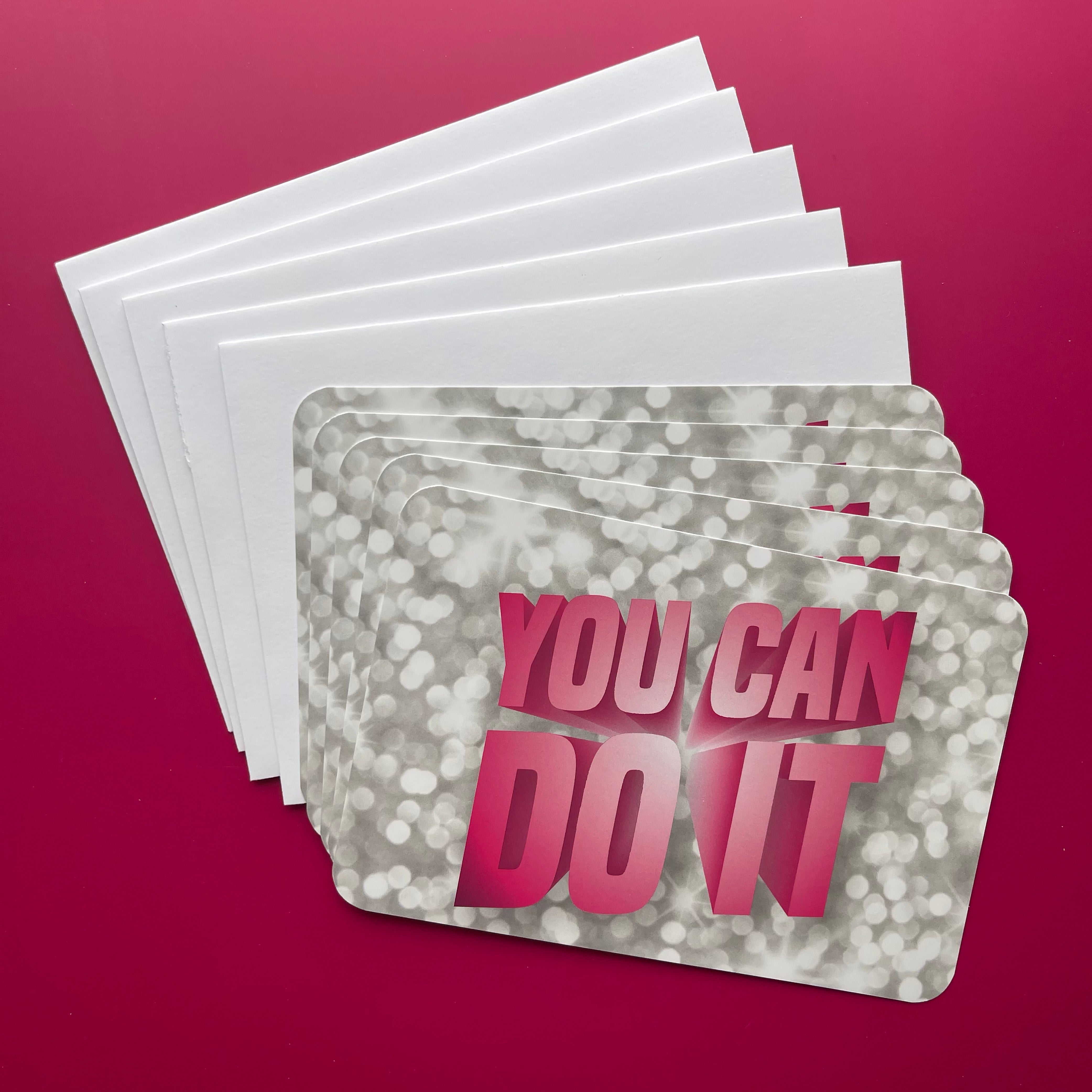 You Can Do It - Glitter - Notecard Sets