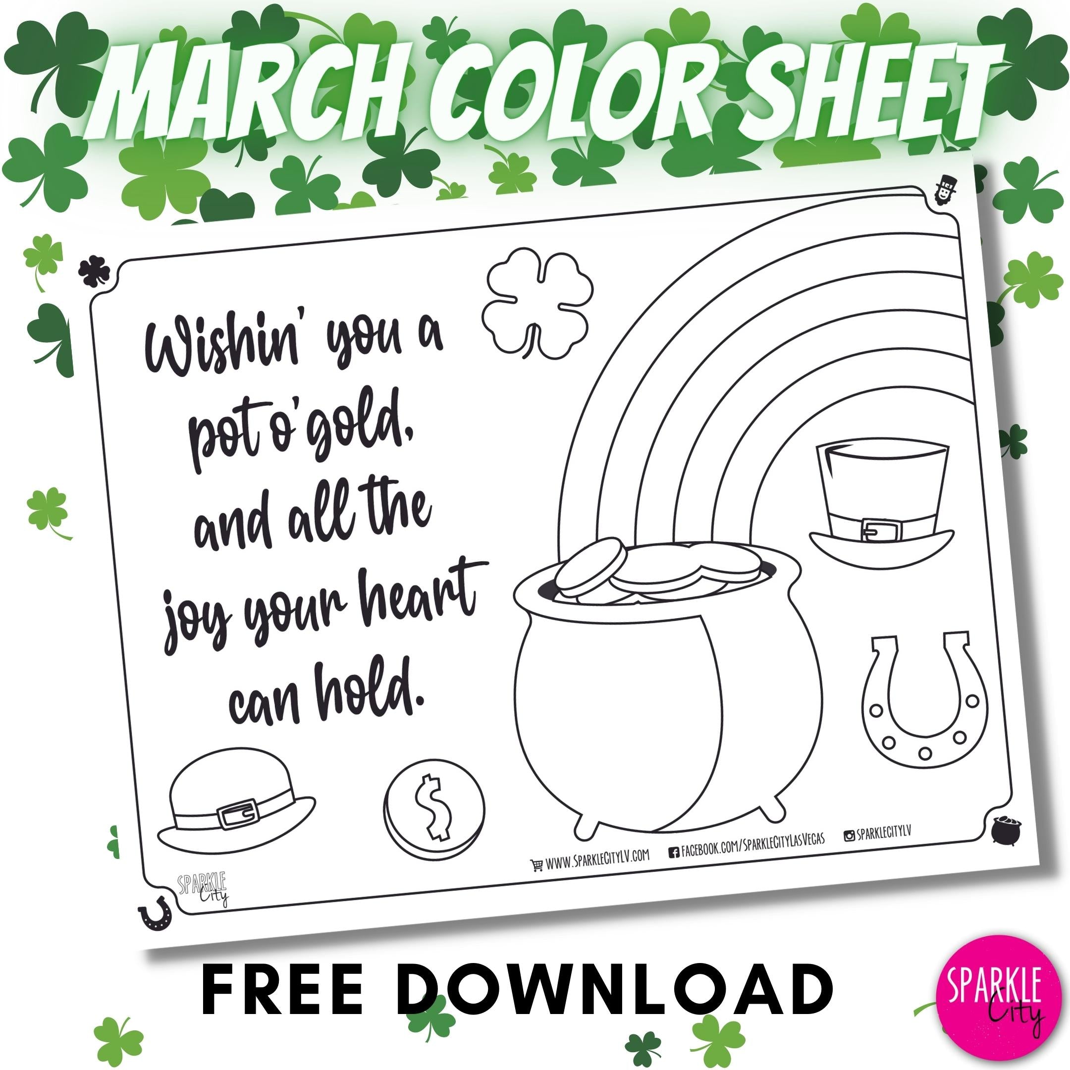March 2023 - Pot of Gold Color Sheet