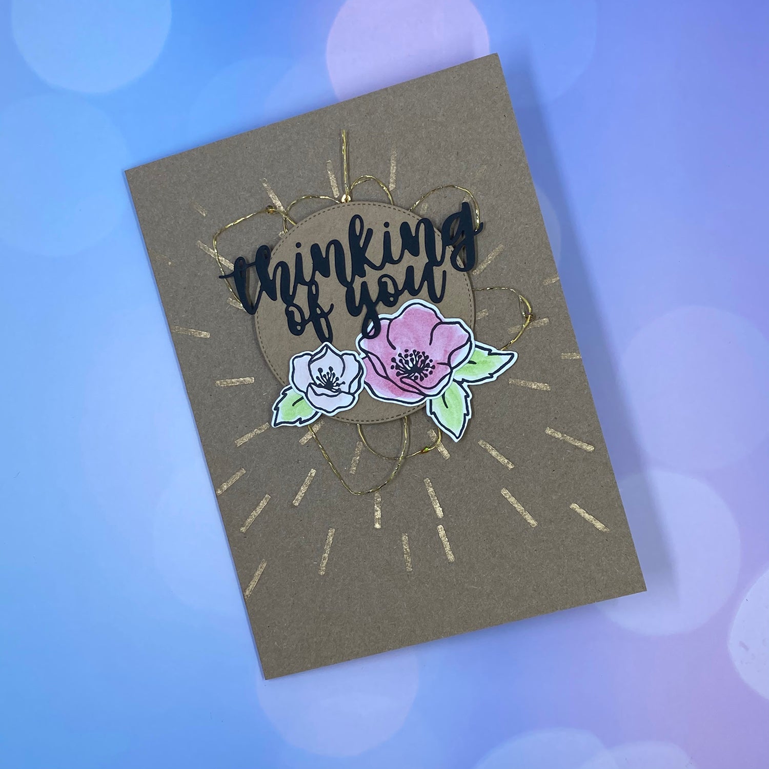 Thinking of You Burst - Handmade Card