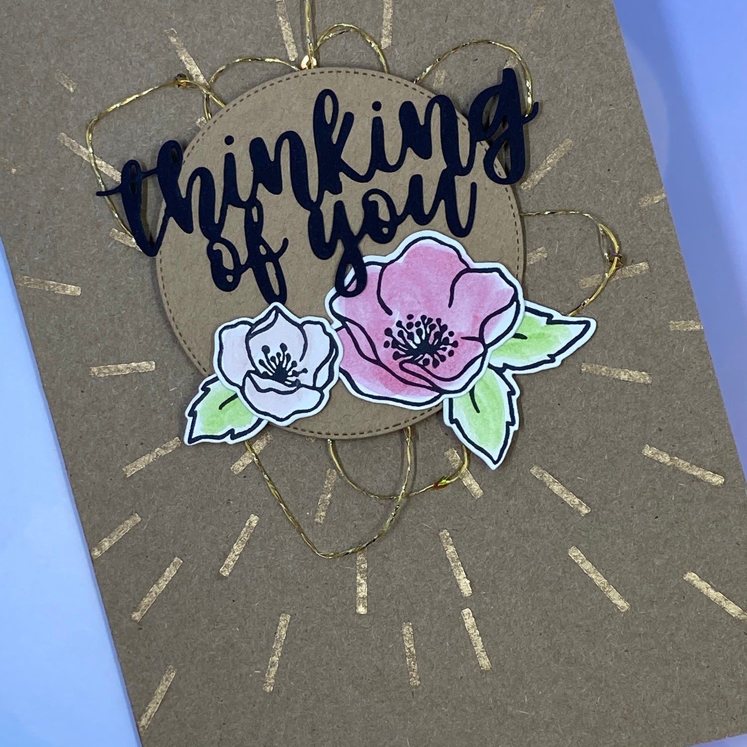 Thinking of You Burst - Handmade Card