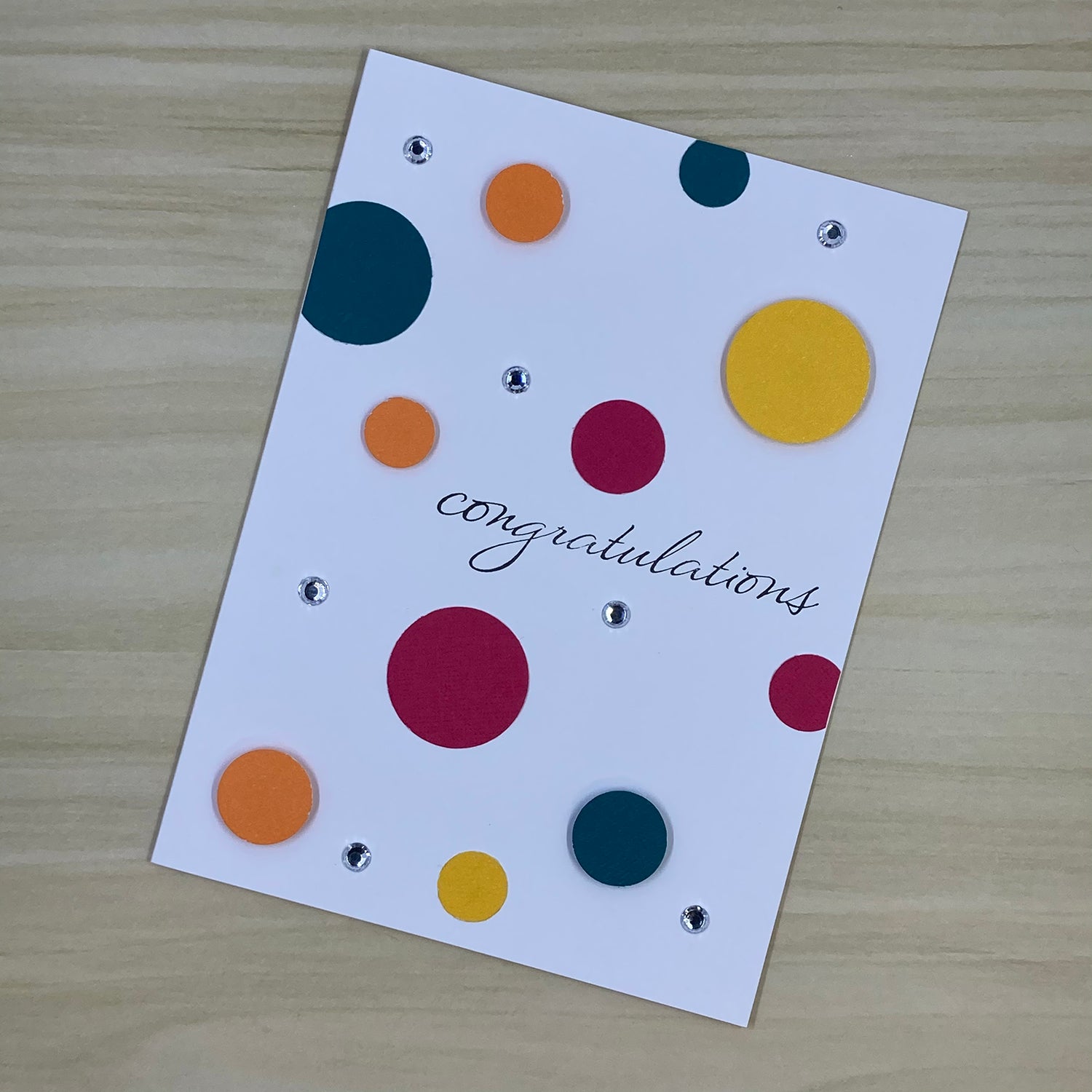 Congratulations Dots - Handmade Card