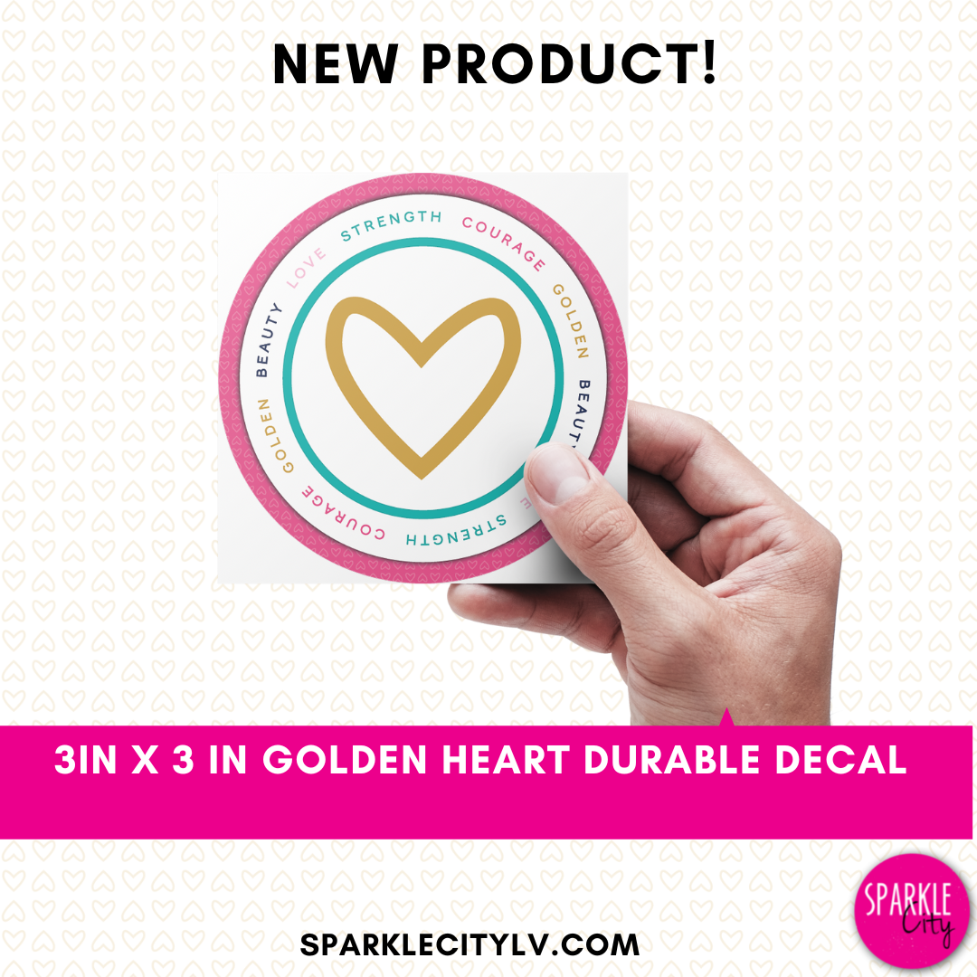 Golden Heart - Single Deluxe Decal