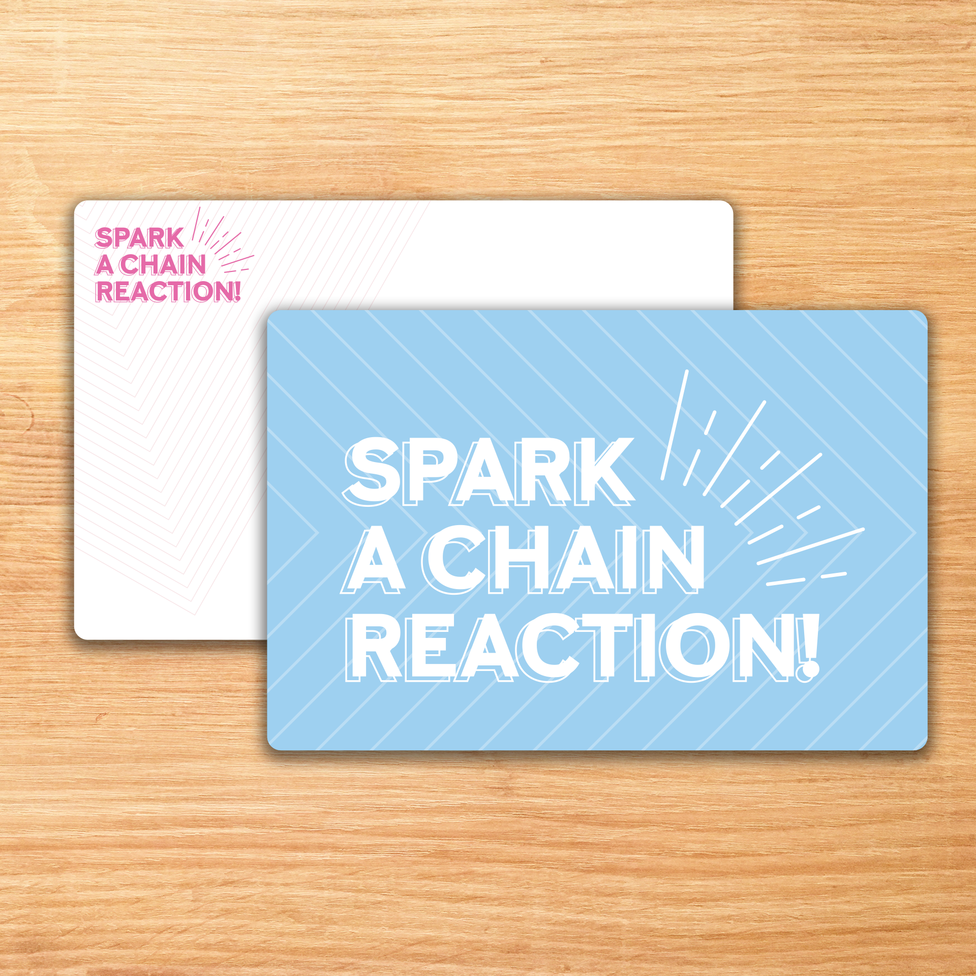 Spark a Chain Reaction - Blue - Postcard