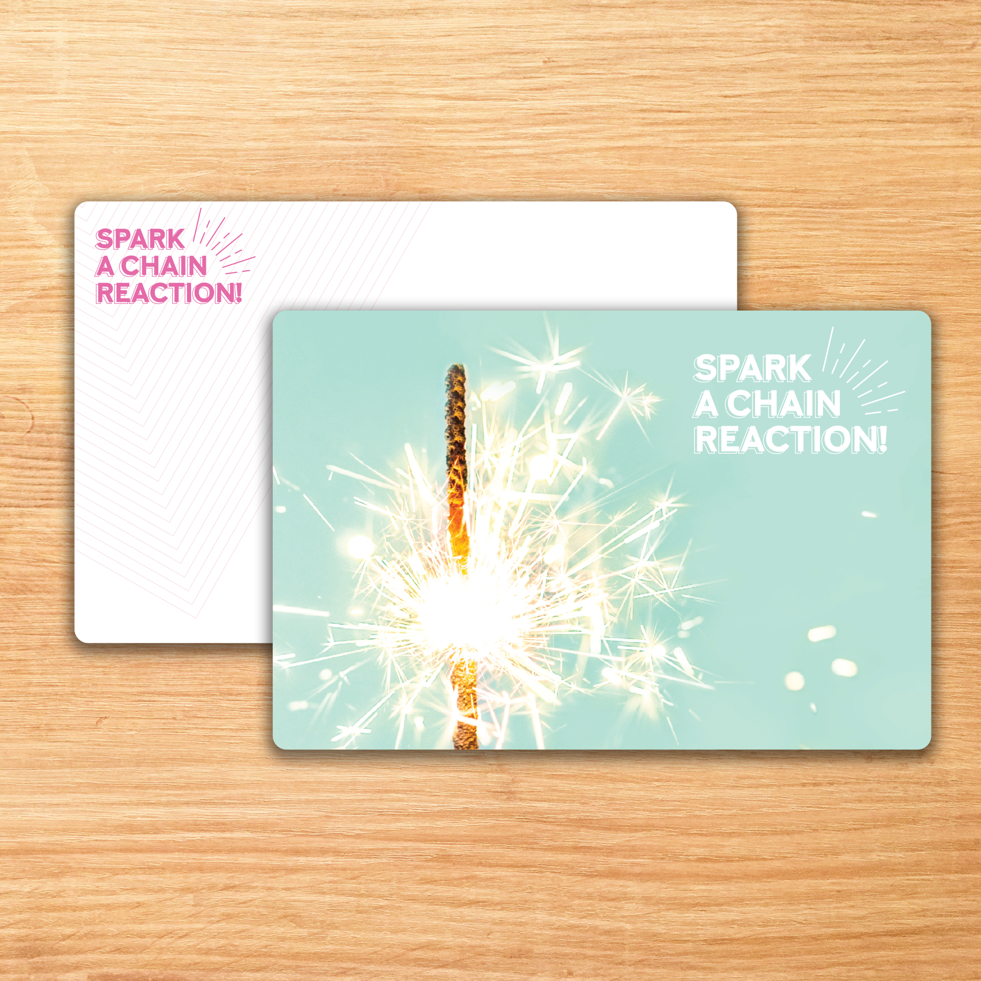 Spark a Chain Reaction - Sparkler Blue - Postcard