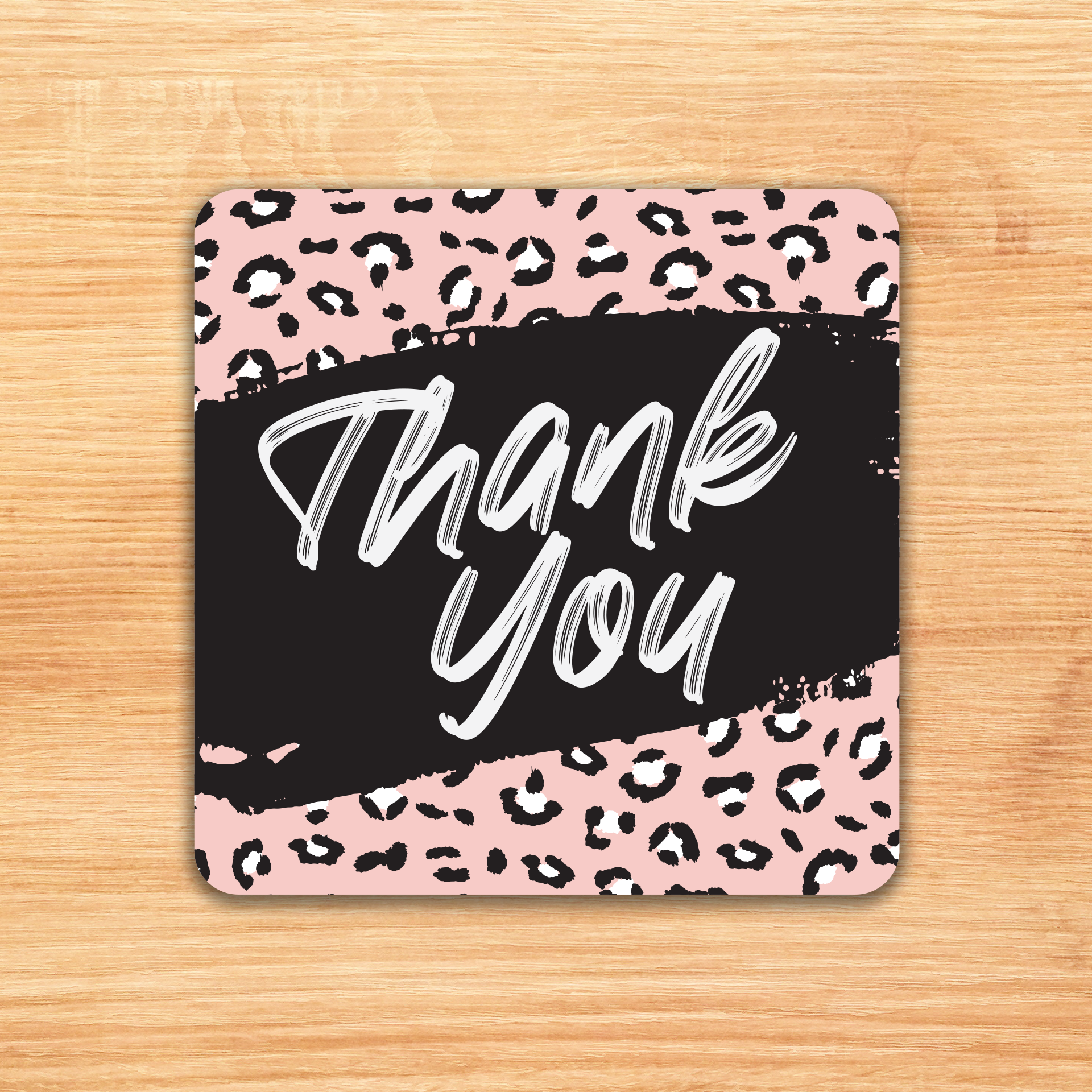 Thank You Leopard - Square Sticker