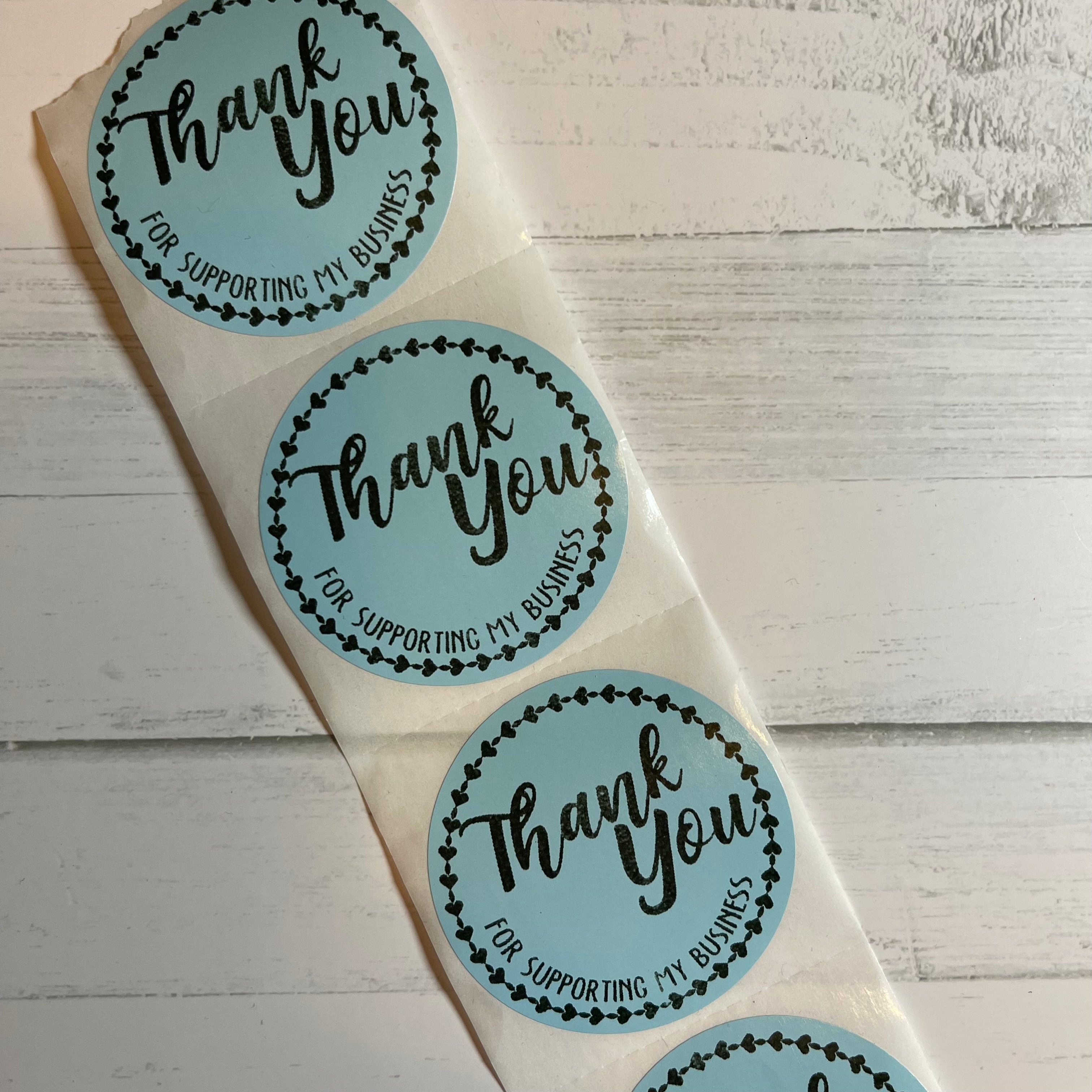 Thank You for Supporting My Business - Circle Strip Stickers