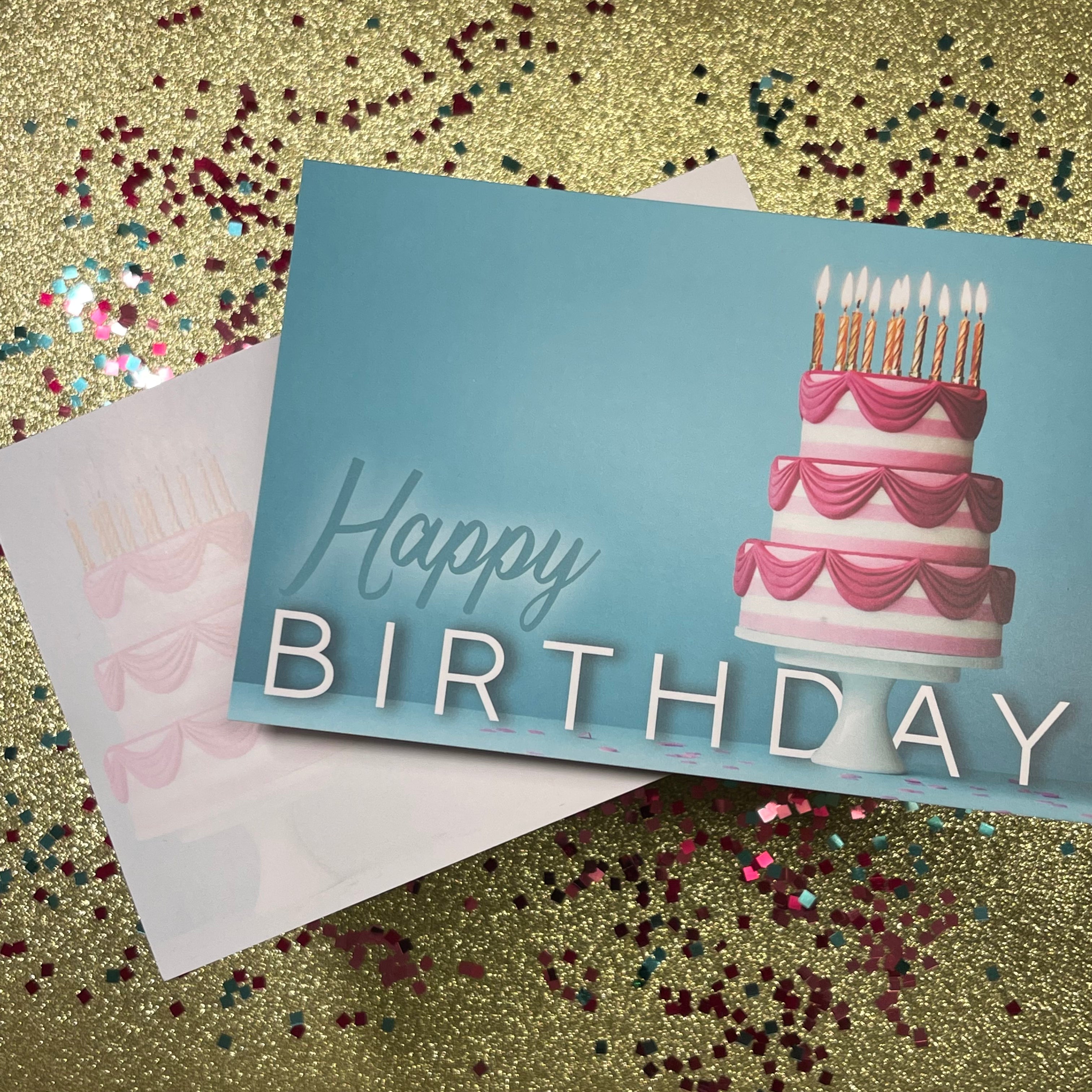 Happy Birthday Cake - Postcard