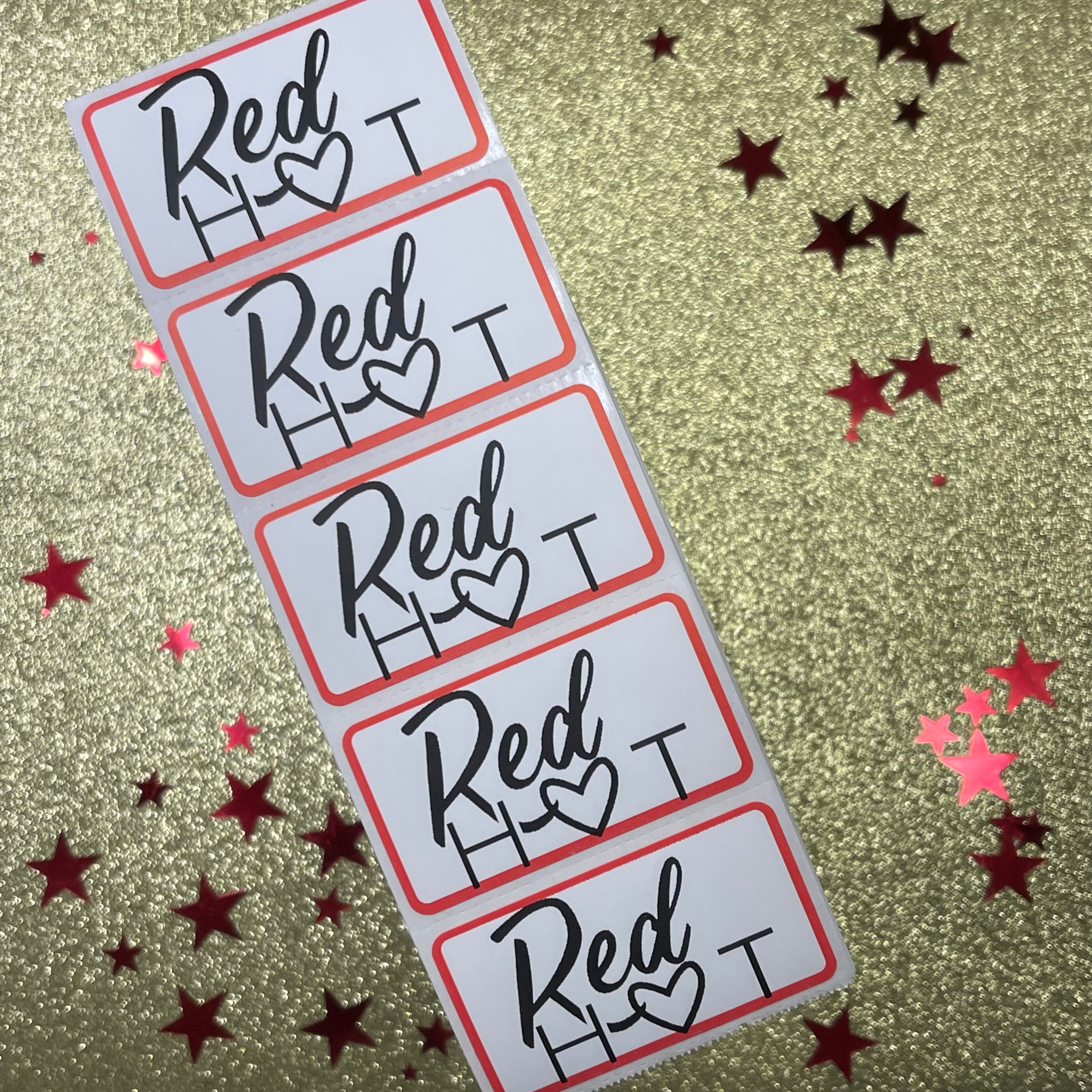 Red Hot Heart - Strip Stickers