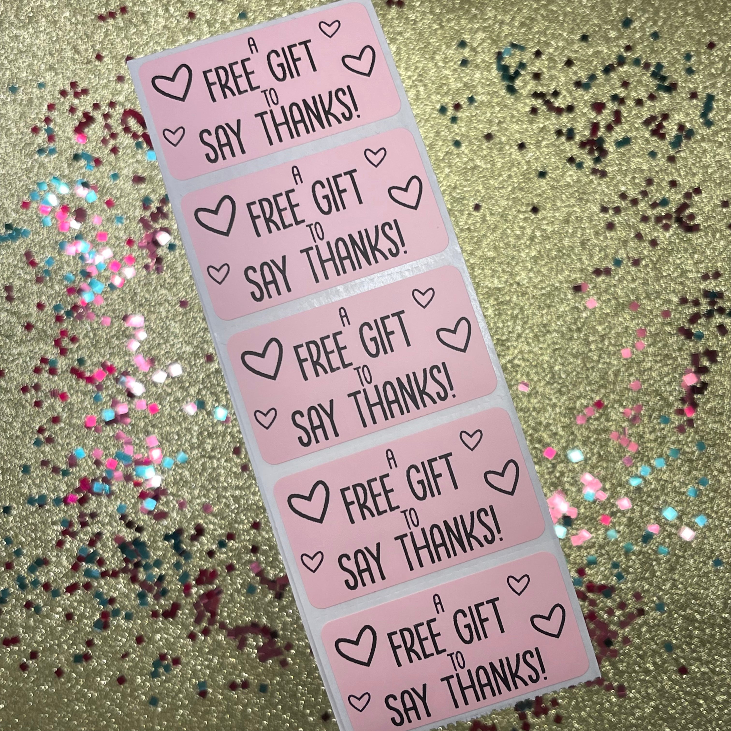 A Free Gift to Say Thanks - Strip Stickers