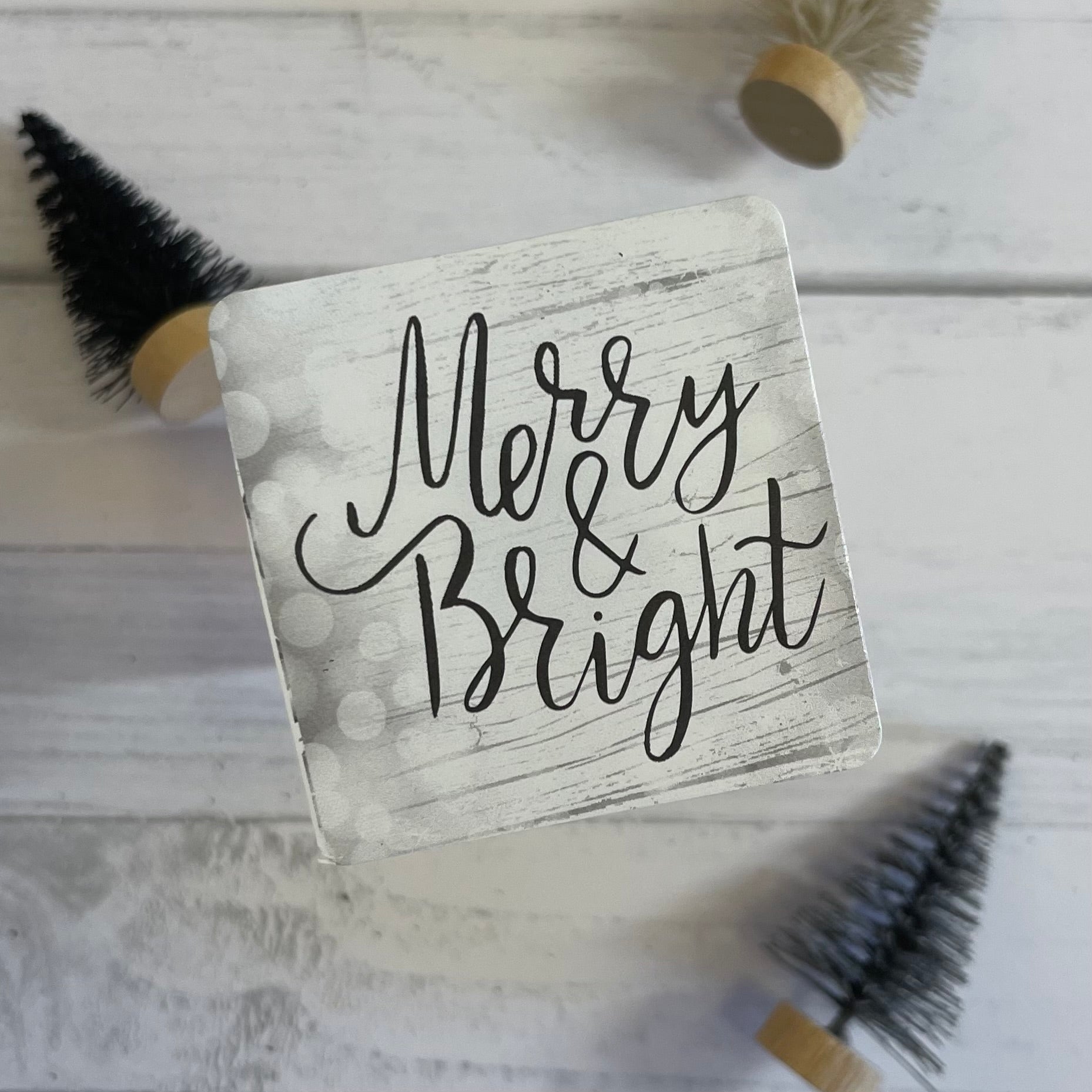 Merry & Bright - Square Sticker