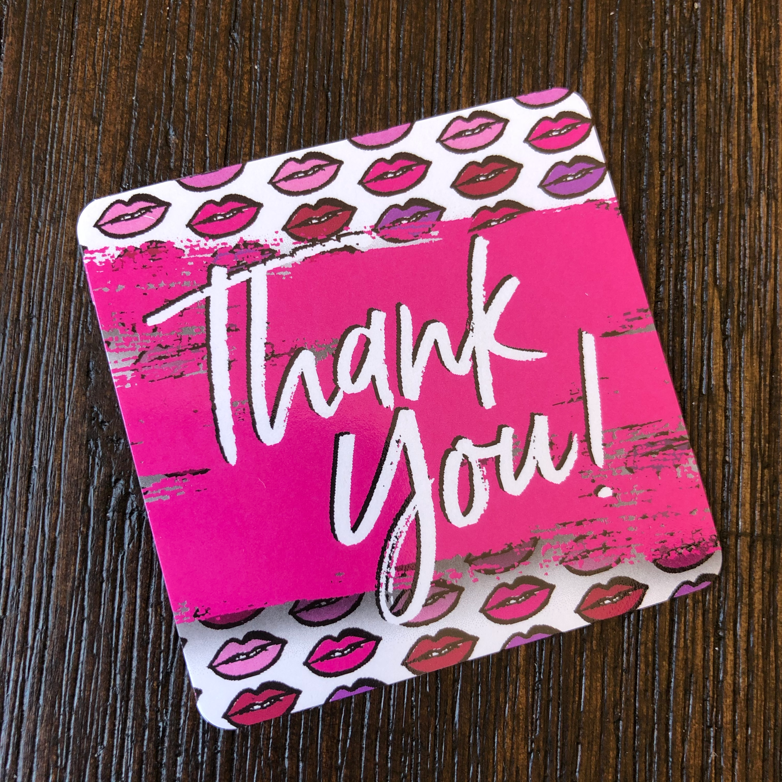 Thank You Lips - Square Sticker